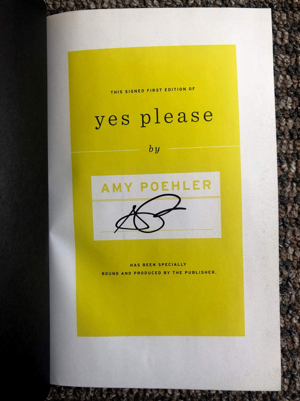 SIGNED “Yes Please” by comedian Amy Poehler (2014, 1st ed., HC )