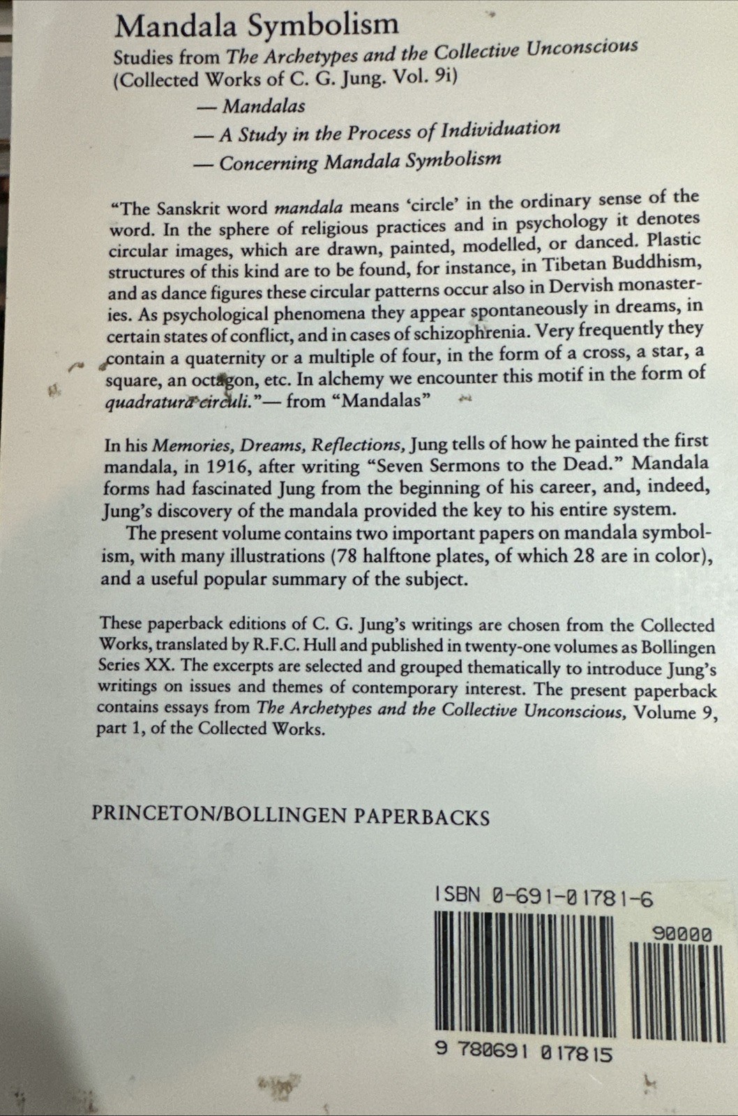 Mandala Symbolism : (from Vol. 9i Collected Works) by C. G. Jung (1972, Trade…