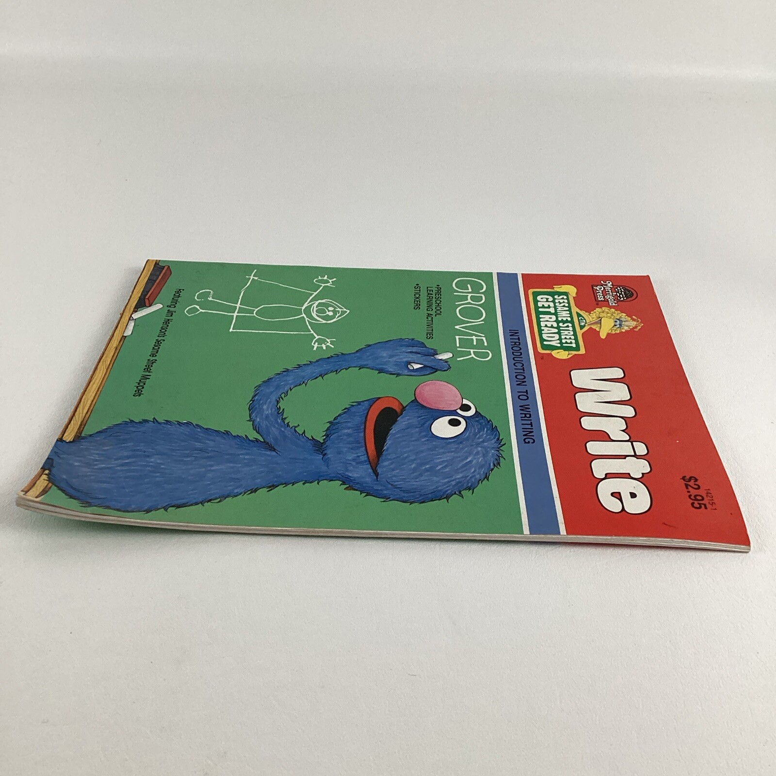 Sesame Street Get Ready Write Workbook Grover Intro To Writing Preschool Vintage