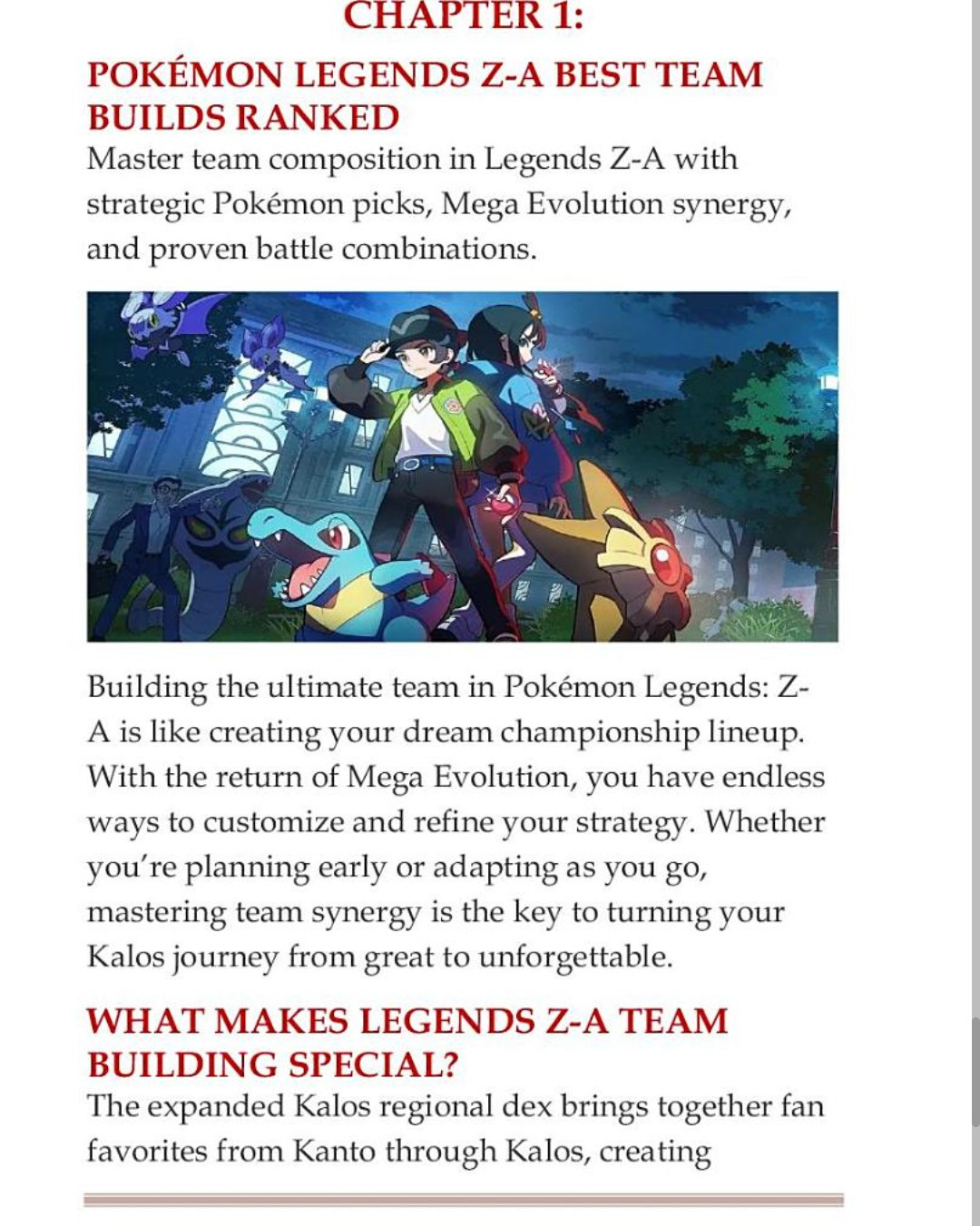 Pokemon Legends: Z-A – Strategy Guide