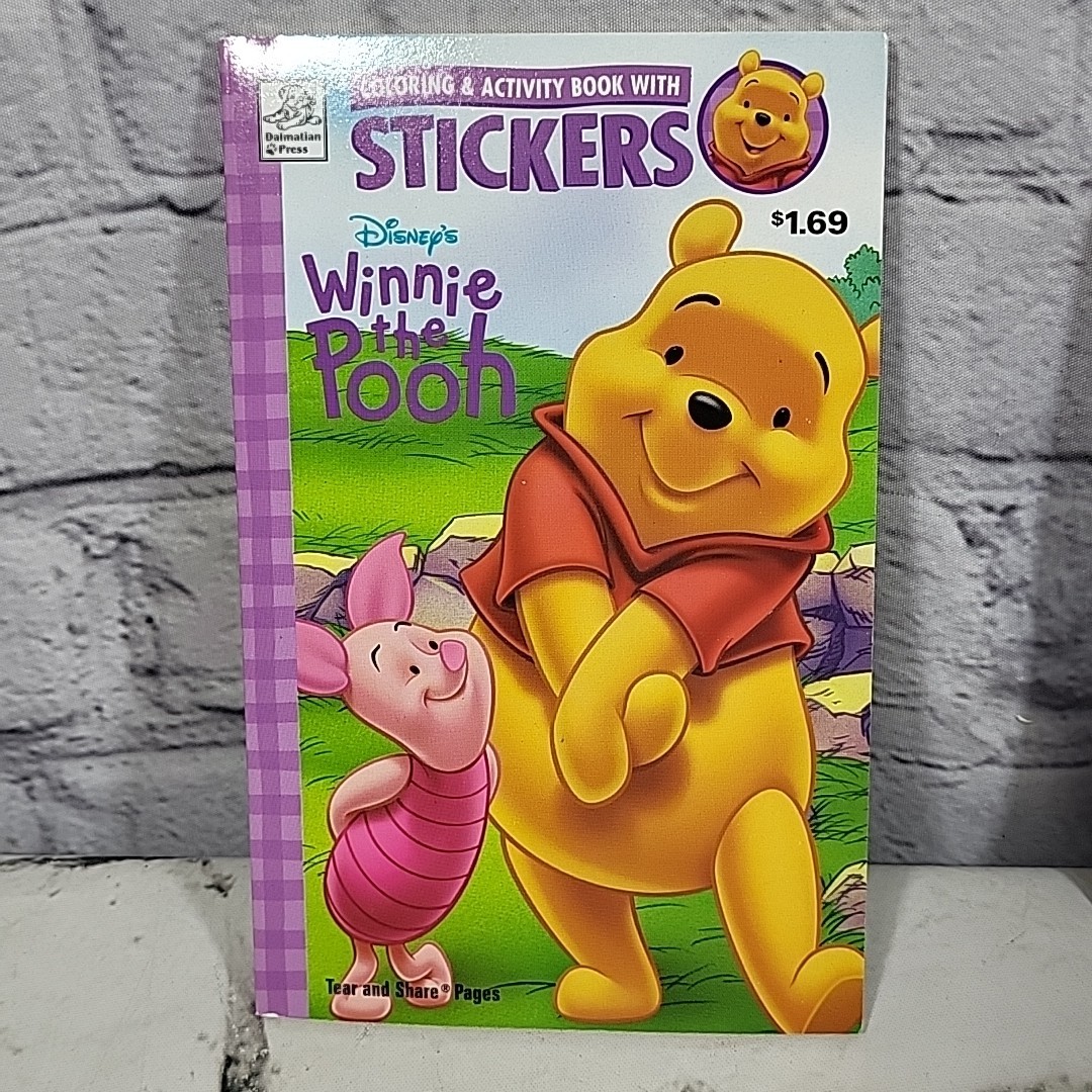 2001 Disney Coloring Activity Sticker Books Lot Dalmatian Press Pooh Lion King