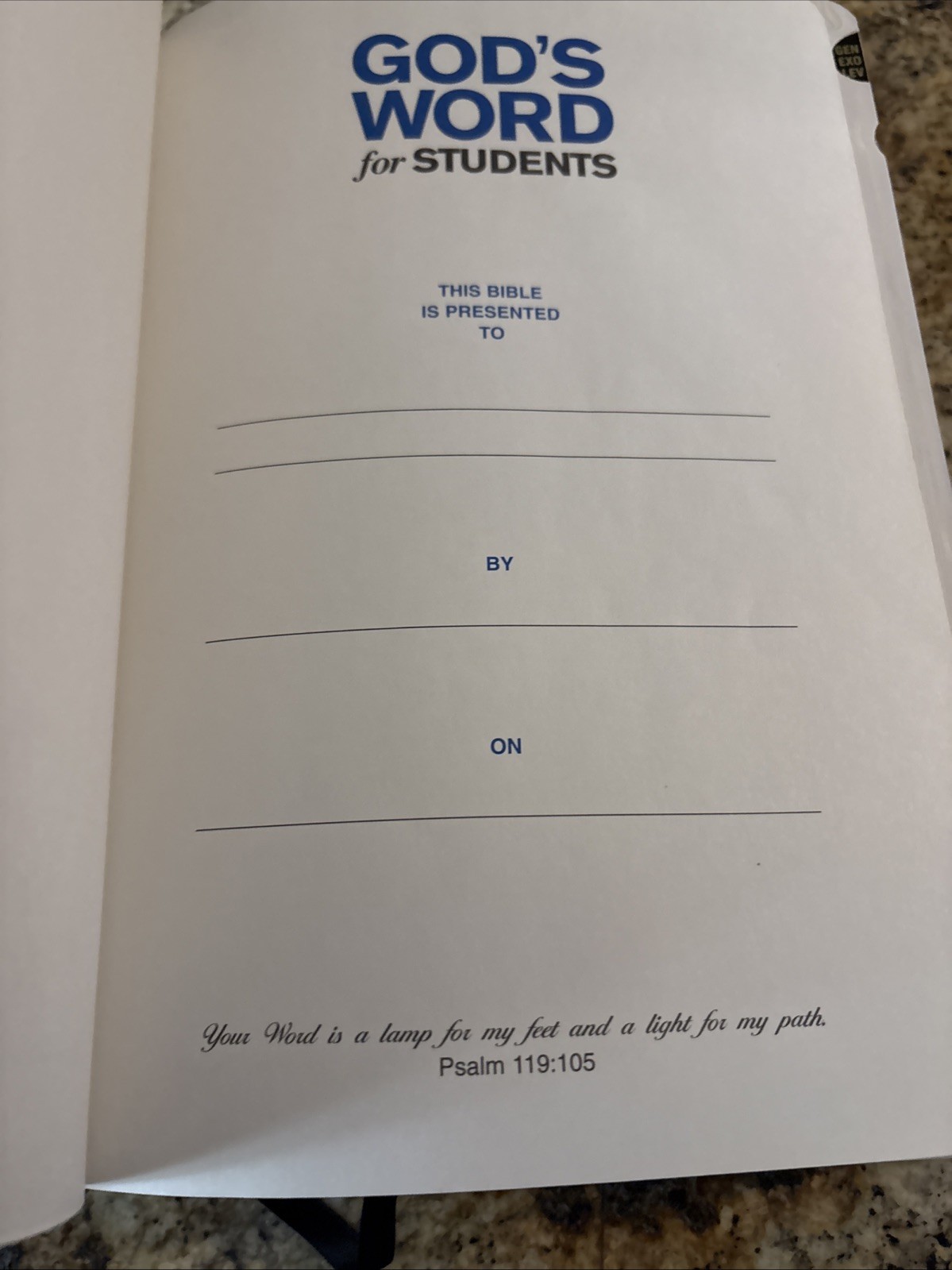 God’s Word for Students Study Bible Black Bonded Leather Wayne Rice General Ed