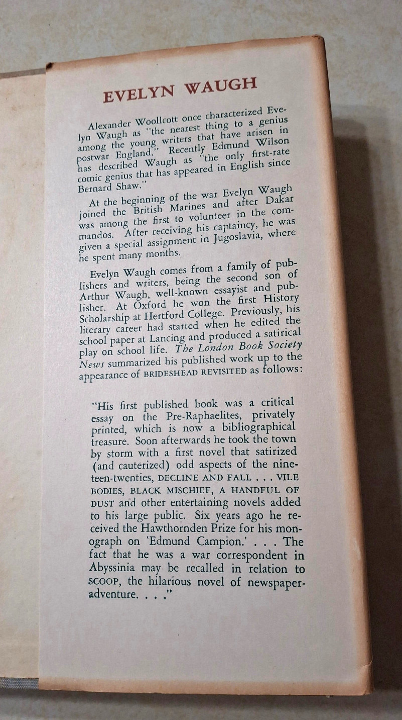 The Loved One Evelyn Waugh 1948 First American Edition 1st Print Hardcover DJ