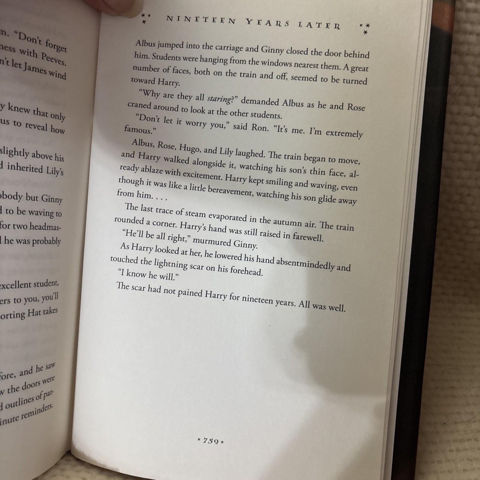 Harry Potter and the Deathly Hallows – 1st Edition- Error Edition 759 End Page