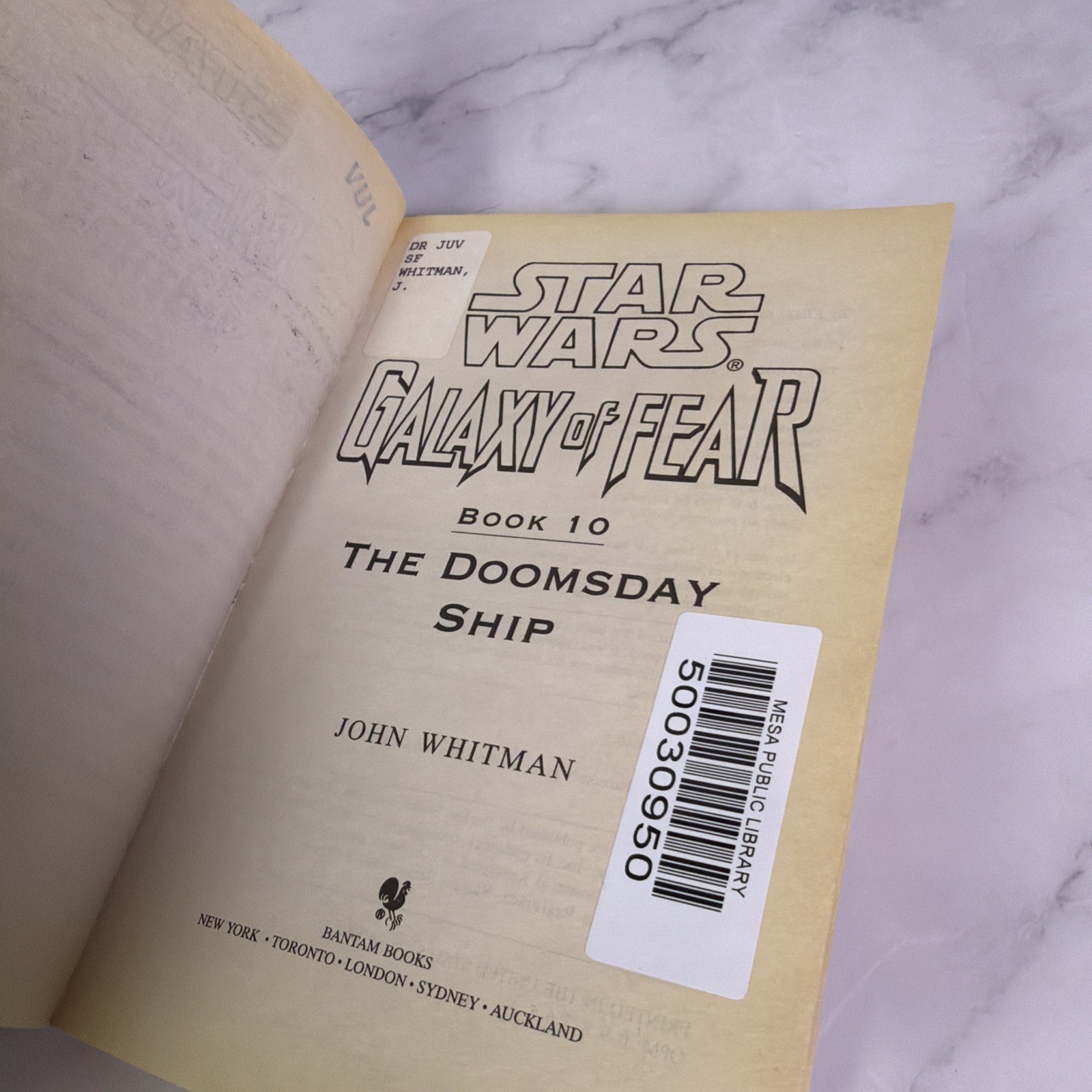 The Doomsday Ship (Star Wars: Galaxy of Fear, Book 10) by John Whitman – 1998