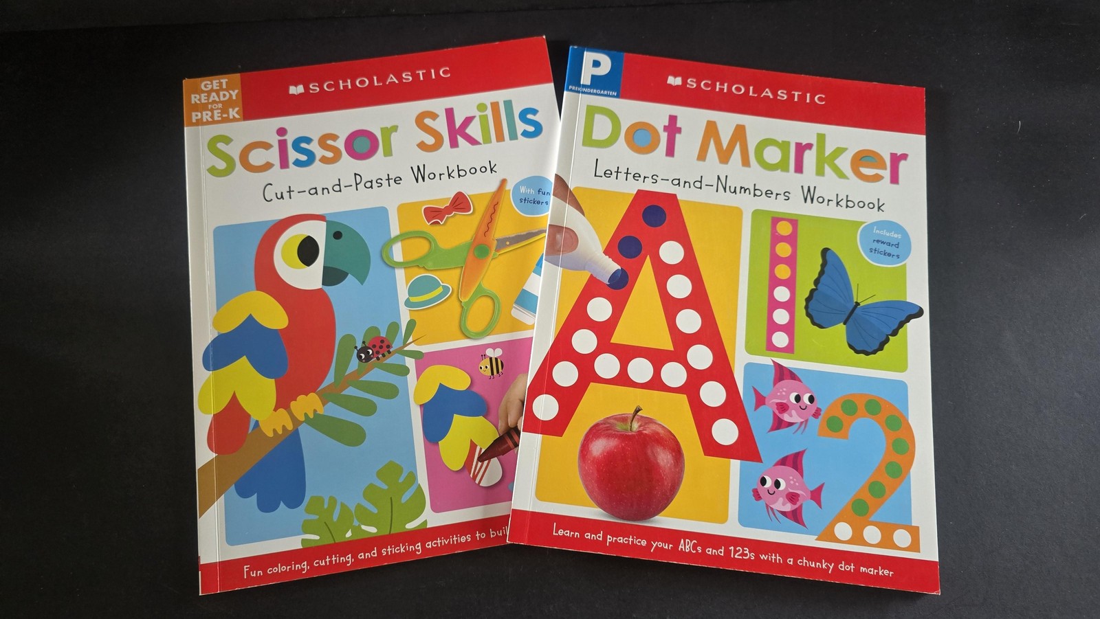 Scholastic Dot Marker & Scissor Skills PB Workbooks Scott Barker Kids Set Of 2