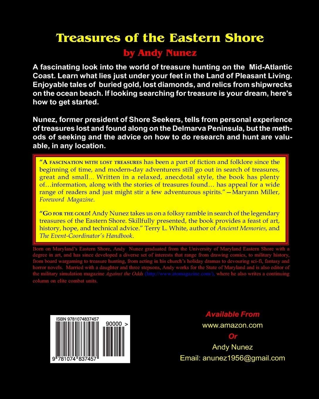 Treasures of the Eastern Shore by Andy Nunez Paperback Book AUTHOR SIGNED! NEW!
