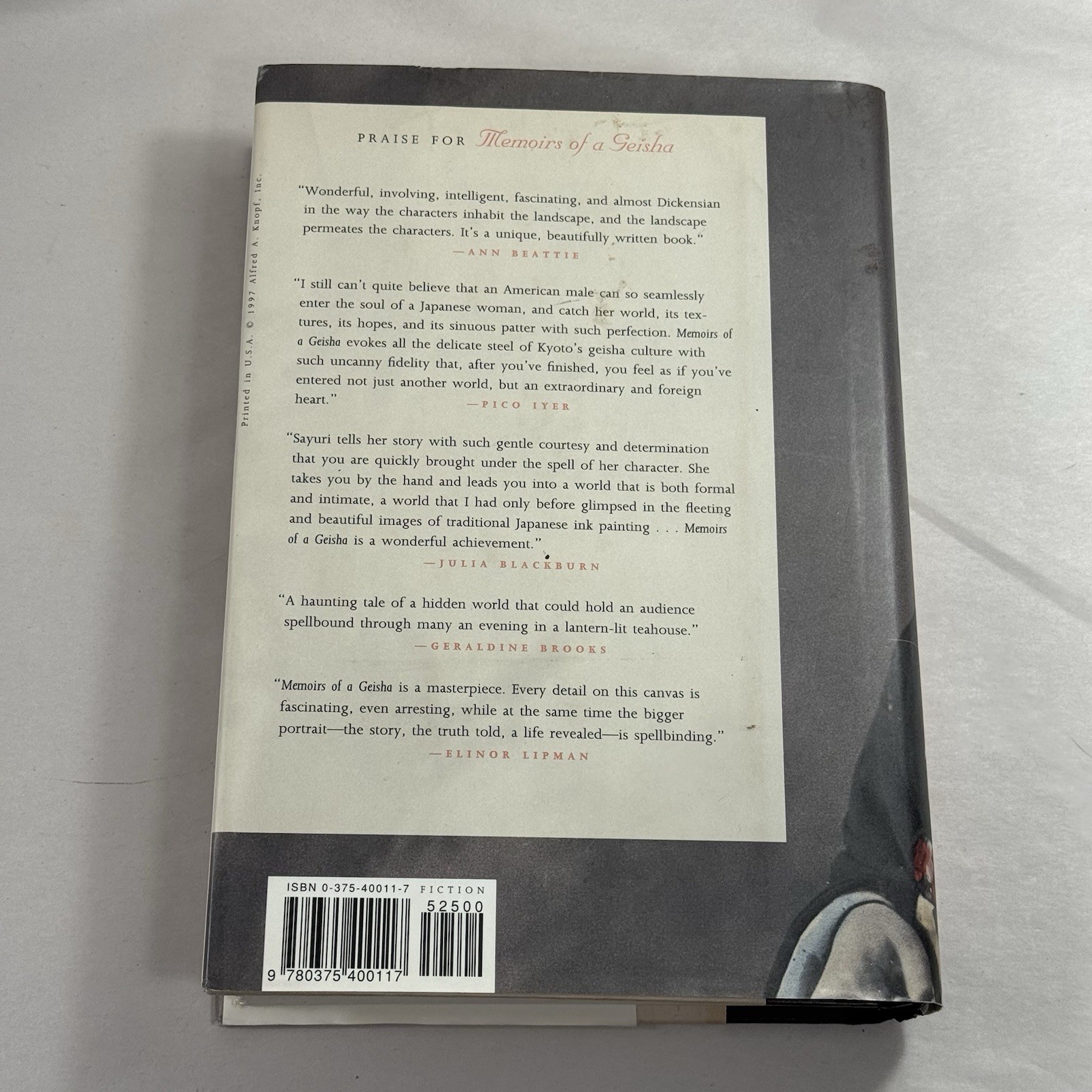 MEMOIRS OF A GEISHA by Arthur Golden 1997 *1st Edition 1st Printing 1st State DJ