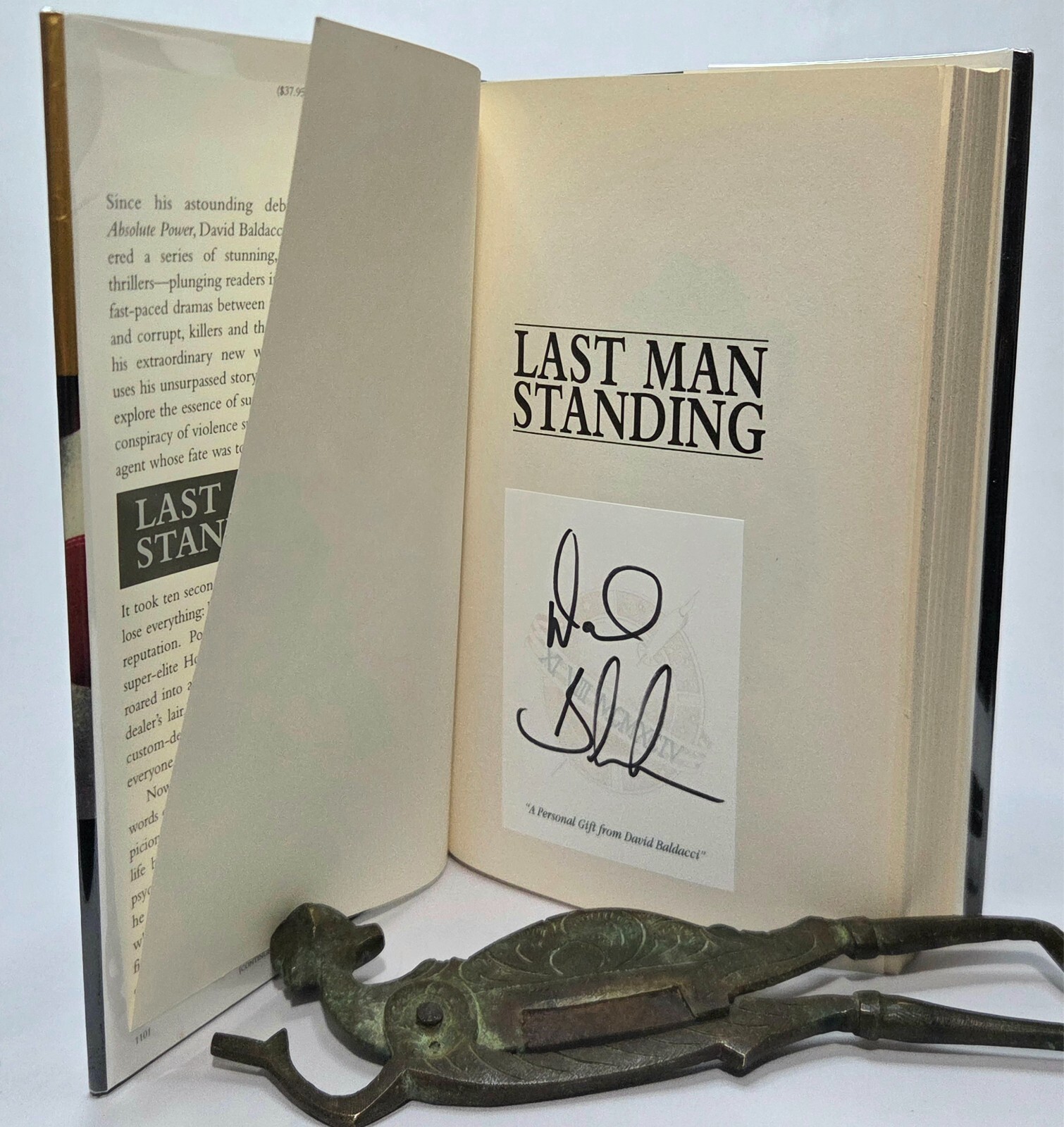 Last Man Standing David Baldacci 2001 SIGNED First Edition First Print HC$DJ
