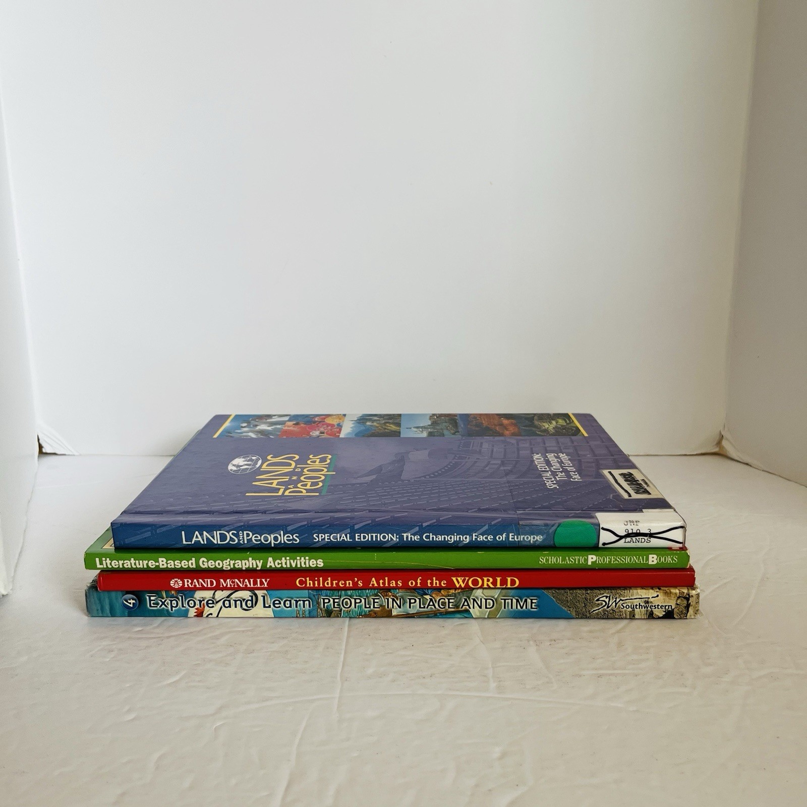 Lot 4 Childrens Geography Books Atlas Map Skills Social Studies Homeschool