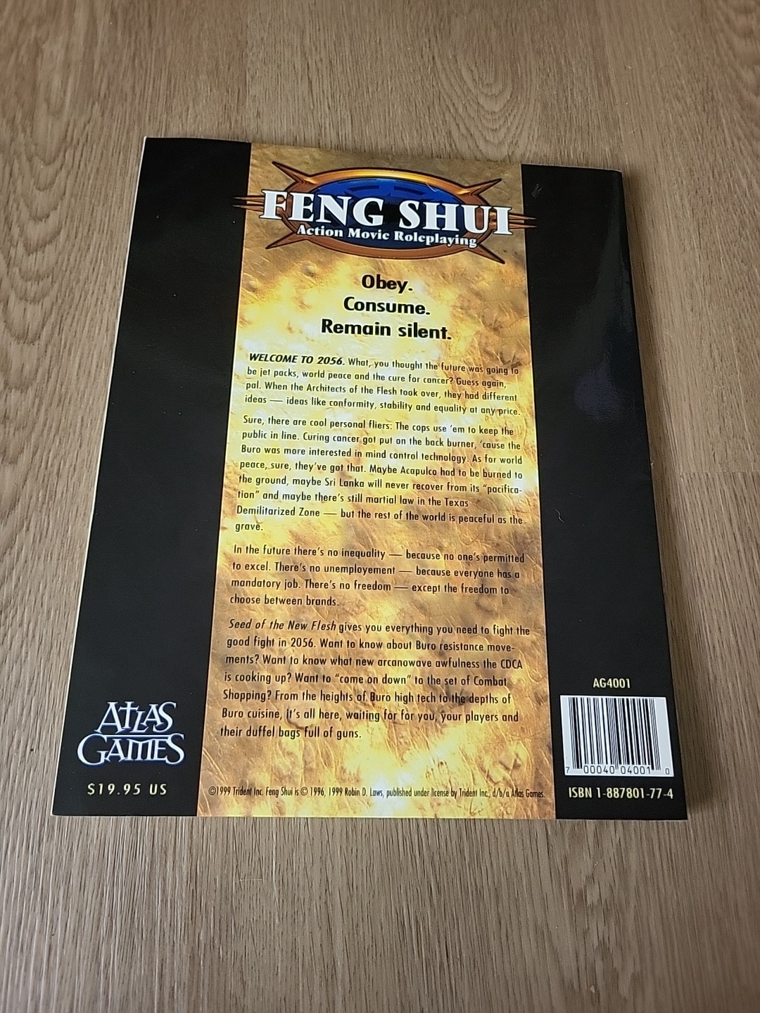 Seed of the New Flesh (Feng Shui 1E) 1999 AG4001 Atlas Games RPG Book