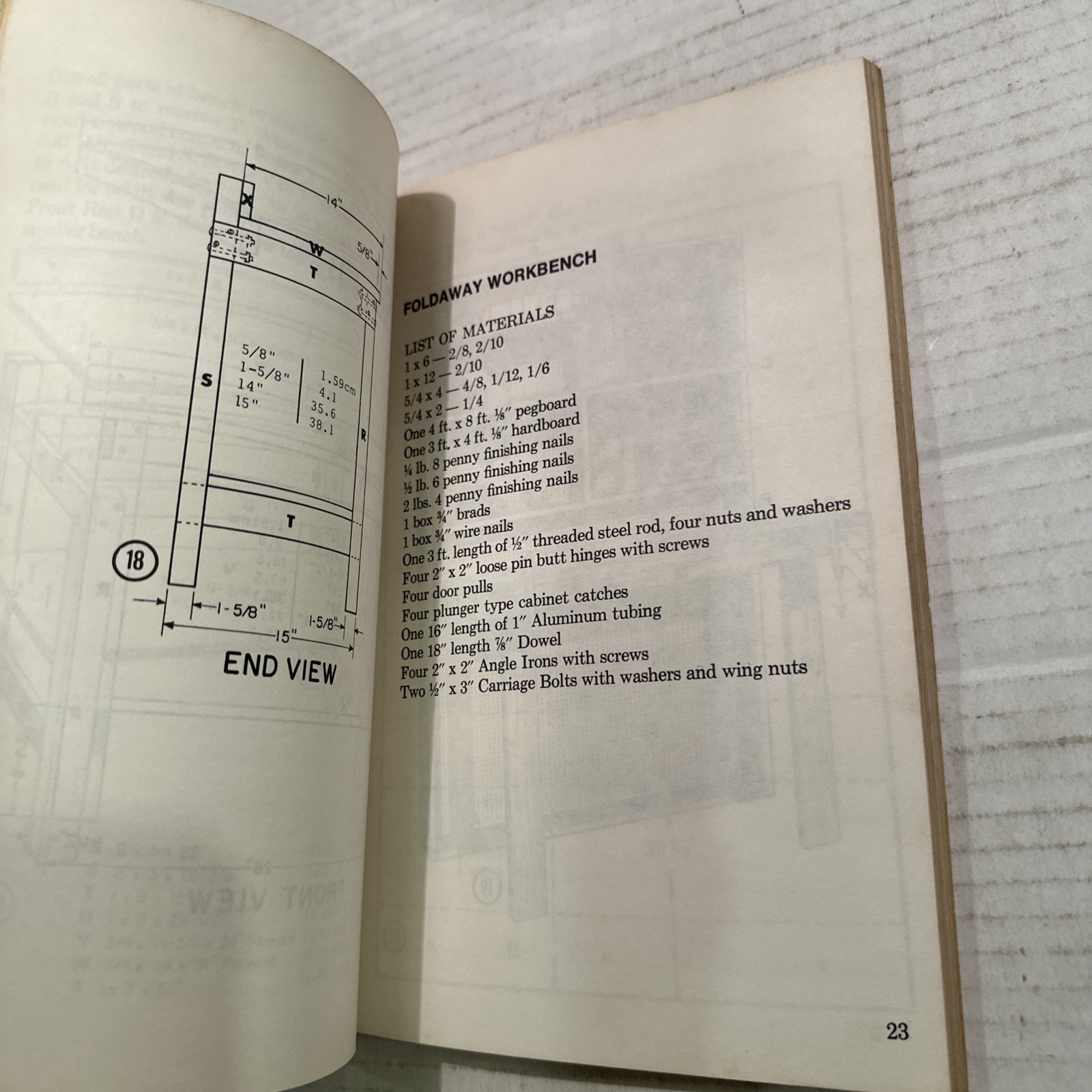 How to Build Workbenches, Sawhorse Tool Chests, And Other Projects 1974