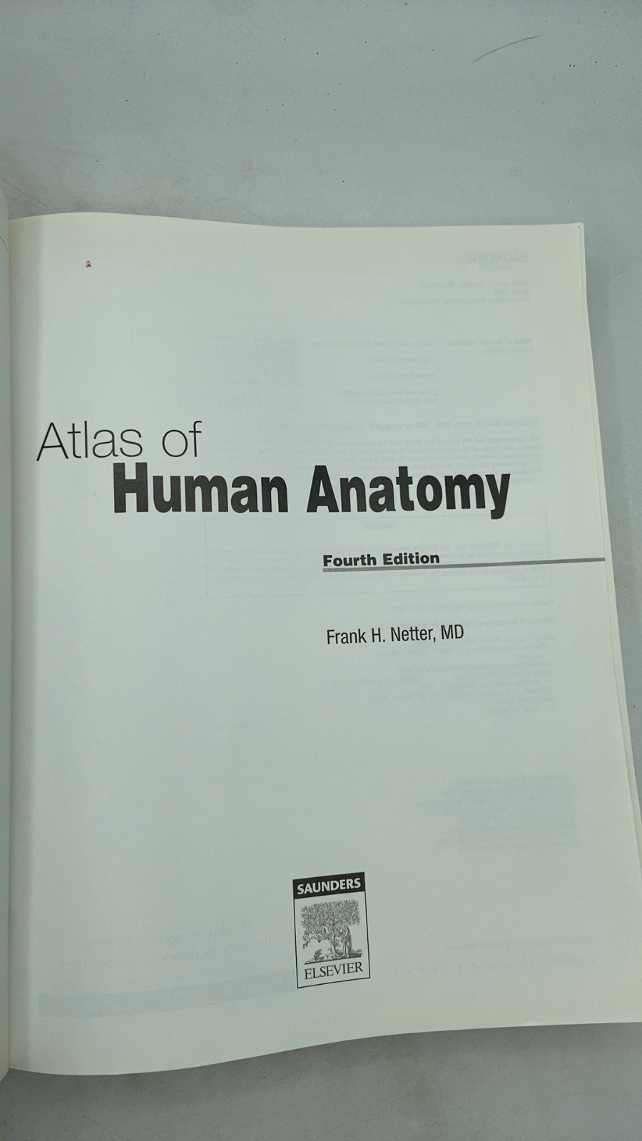 Atlas of Human Anatomy Frank H. Netter, MD Hardcover Fourth Edition 2006