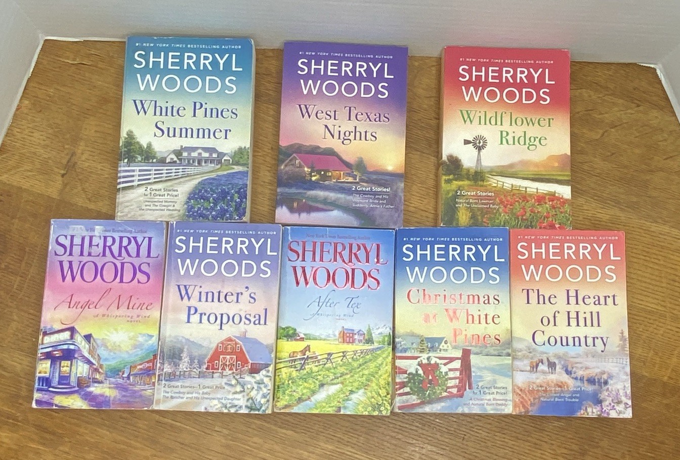 Lot Of 8 SHERRYL WOODS Books Mixed Set Romance Novels Paperback Books PRE-OWNED