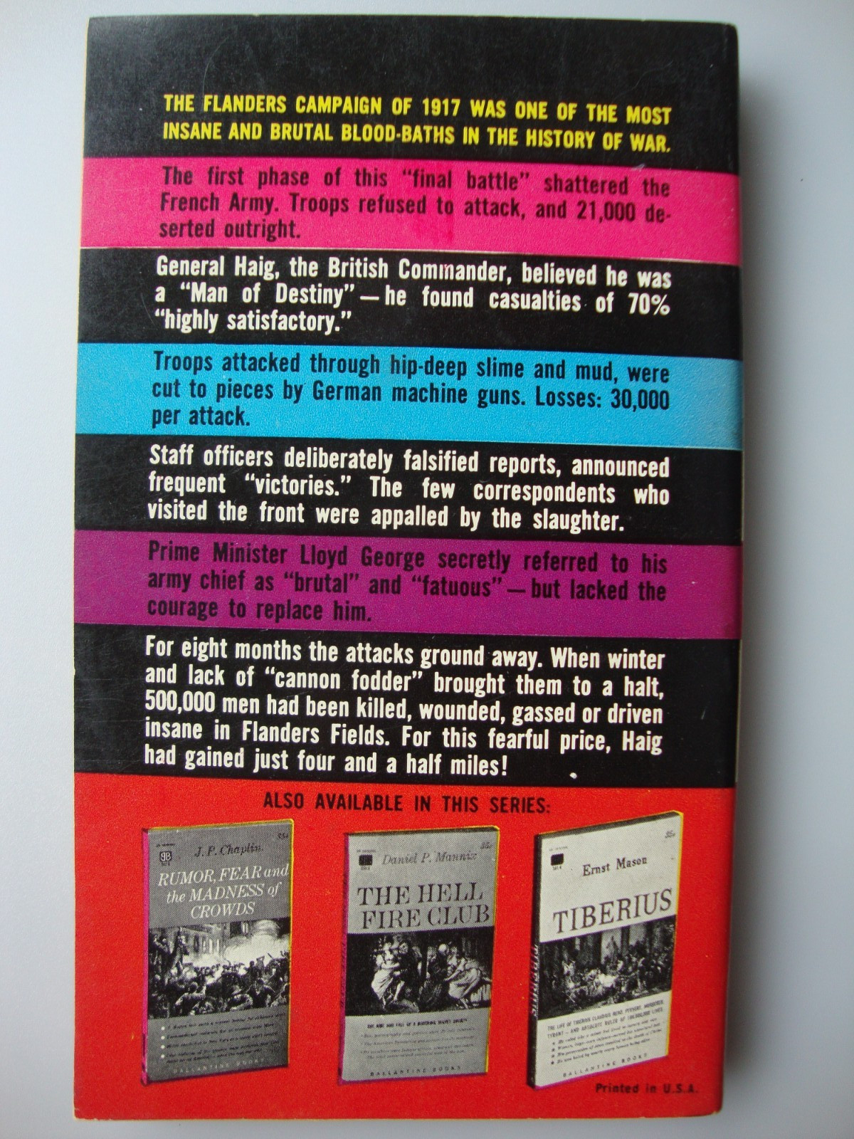 5 new WORLD WAR I paperback books PATHS GLORY, FLANDERS, PEACE non-fiction RARE