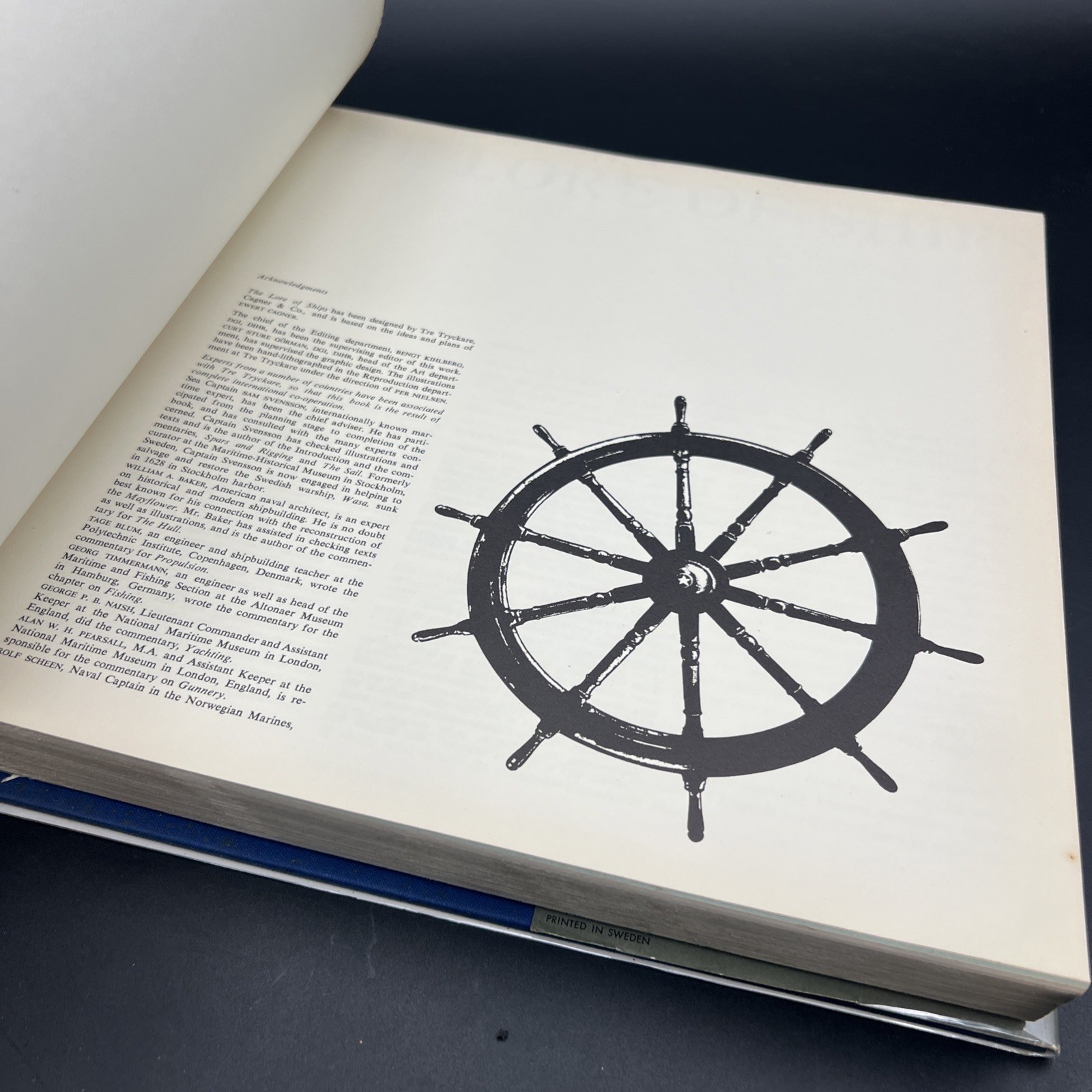 The Lore of Ships BOOK 1972 Tre Tryckare PICTURES Naval, Sailboats – 1st Edition