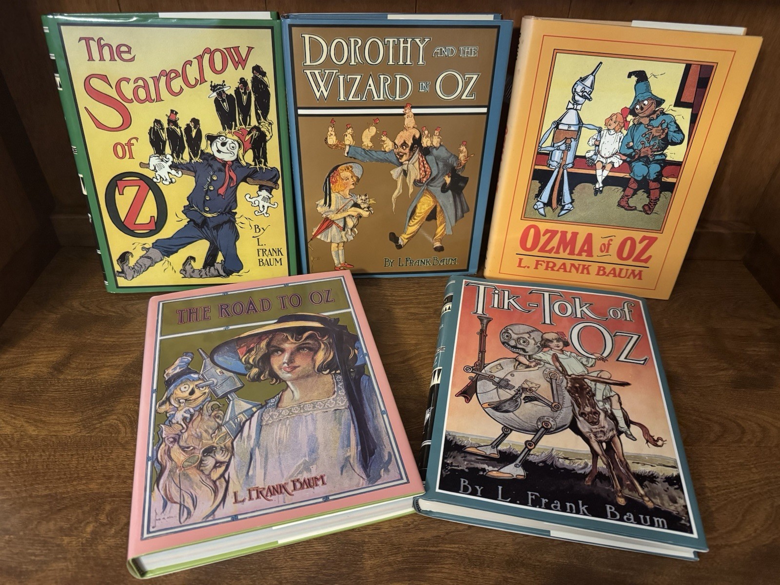 Wizard of Oz 5 Books of Wonder Lot Tik-Tok Patchwork Scarecrow, Ozma,Dorothy EUC