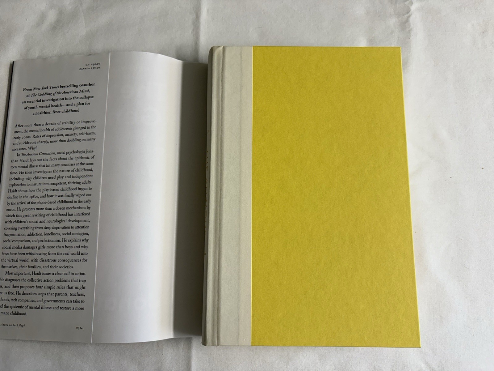 The Anxious Generation By Jonathan Haidt- New, Hardcover With Dust Jacket