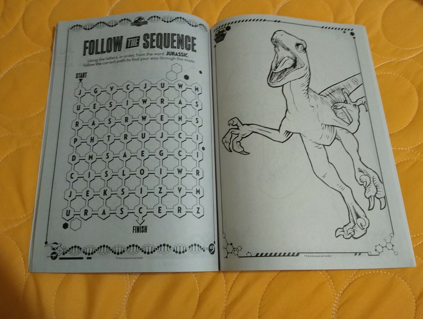 Jurassic World Dinosaurs Coloring/Activity Book with Tear/Share Pages 🆕🆓ship!