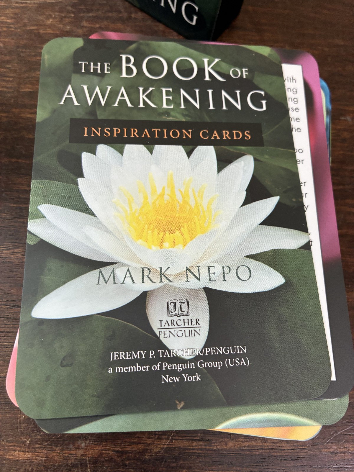 Book of Awakening Inspiration Cards by Mark Nepo (2013, Cards,Flash Cards)