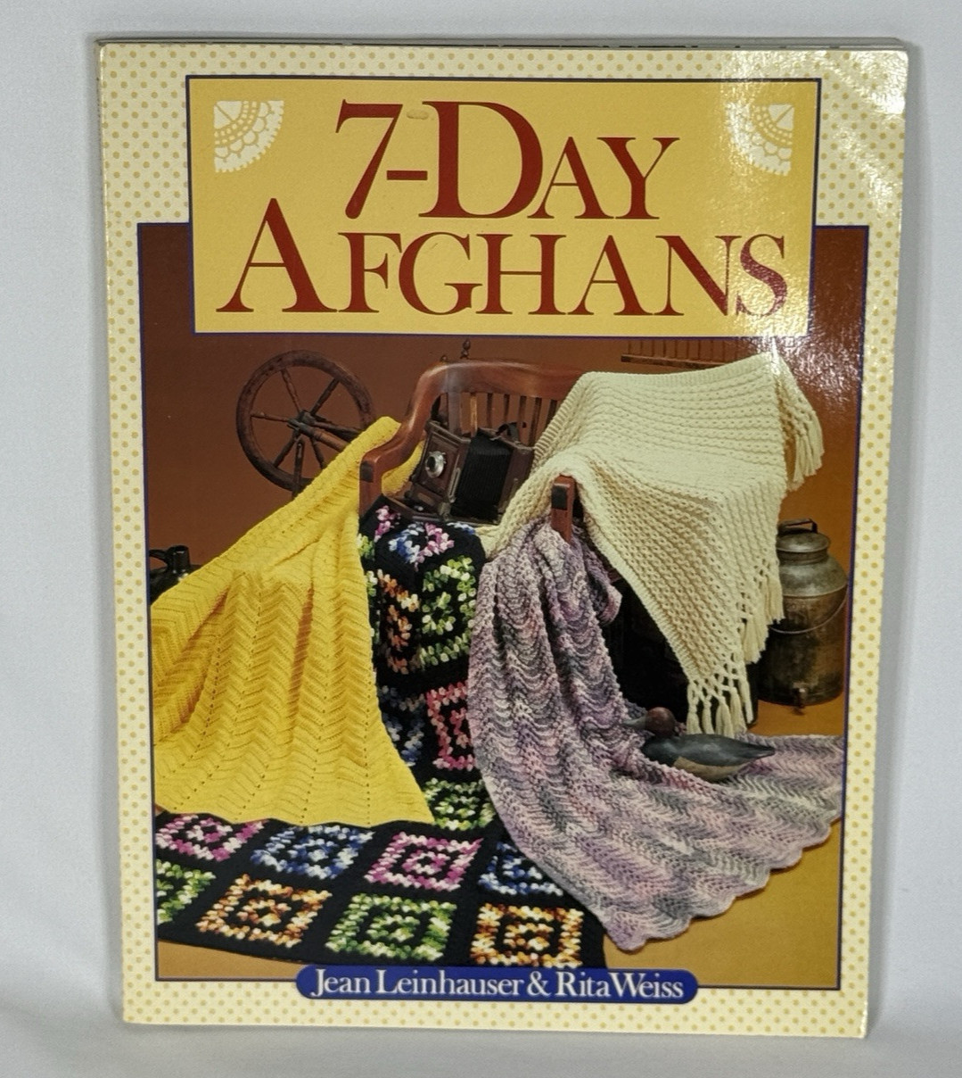 7-Day Afghans Jean Leinhauser Rita Weiss Paperback Quilts Sewing Crochet Knits