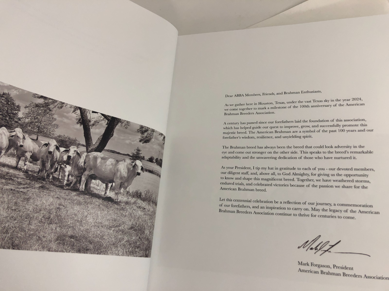 hardcover book – 100 Years of American Brahman Breeders Association 1924-2024