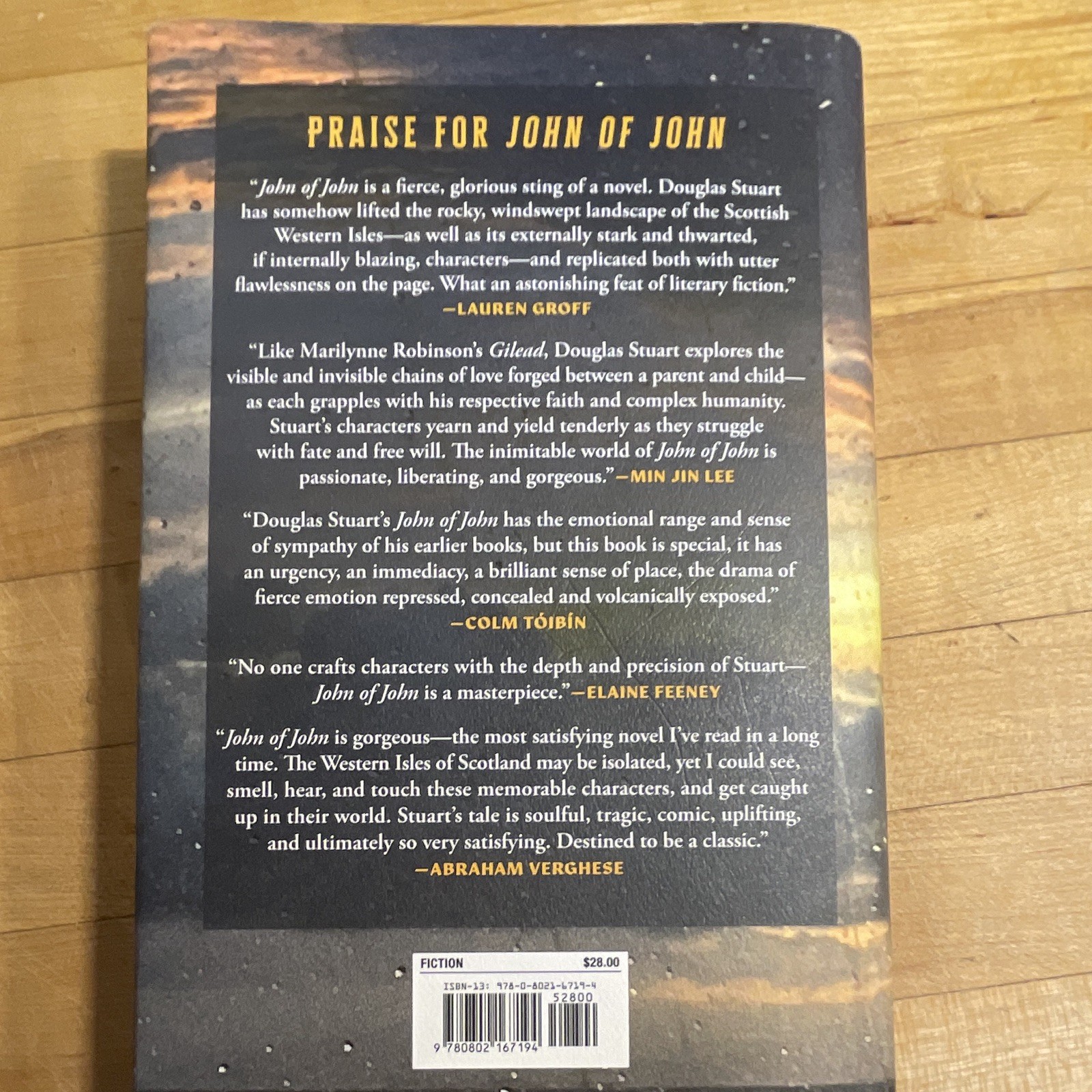 John of John – Douglas Stuart 2026 Hardcover Fiction Novel LGBT Literary