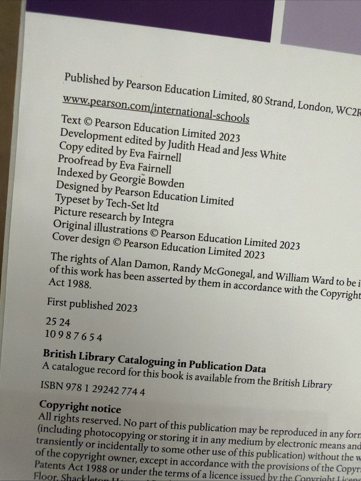 Pearson Education Ltd. Book 9781292427744. – 3rd Edition NEW / OTHER