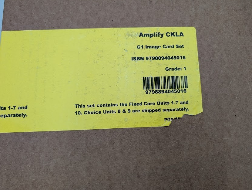 AMPLIFY IMAGE CARD SET GRADE 1 Units 1-7 and 10