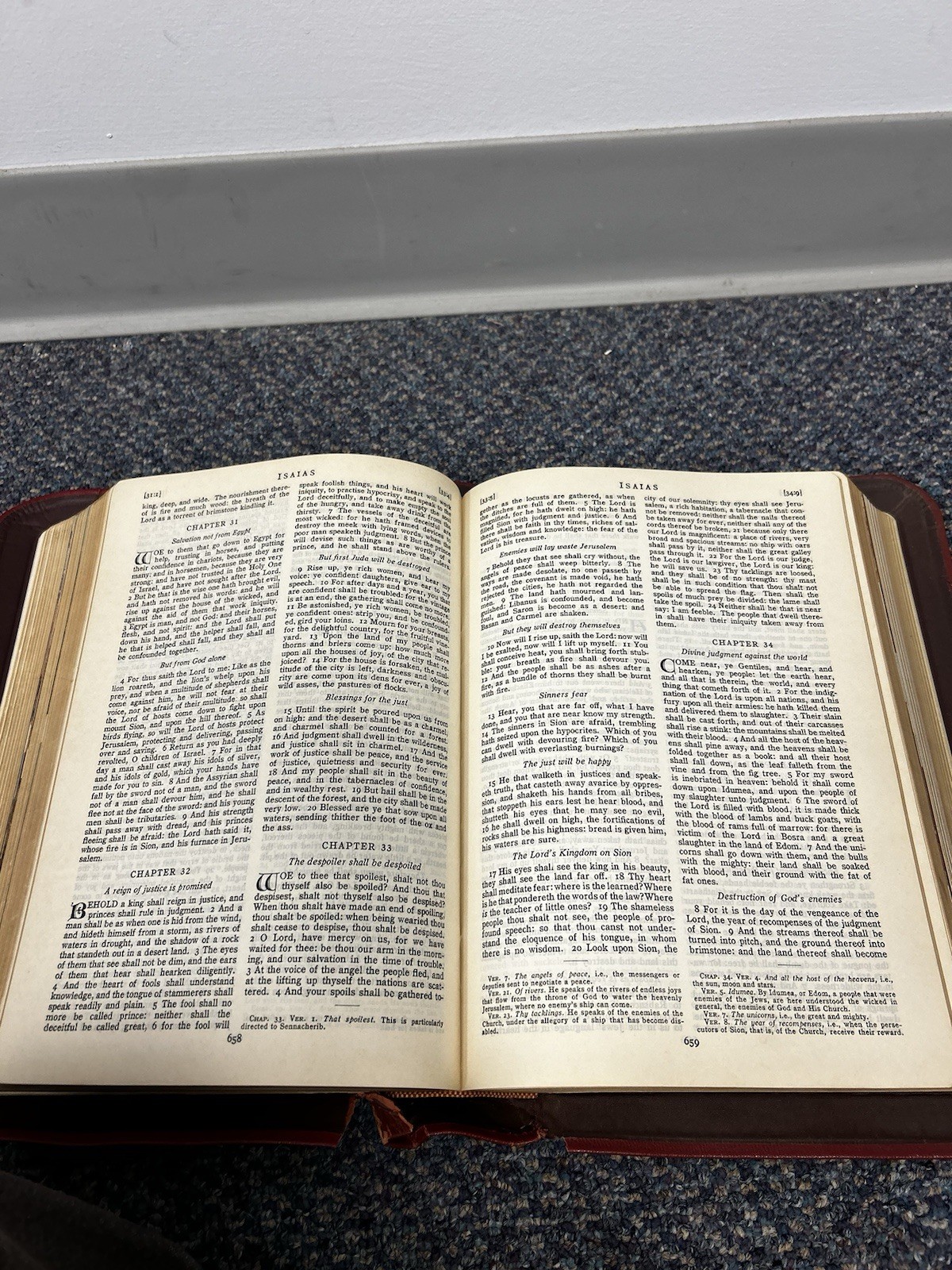 Catholic Home Edition HOLY BIBLE 1950 Red Letter Illustrated John P. O’Connell