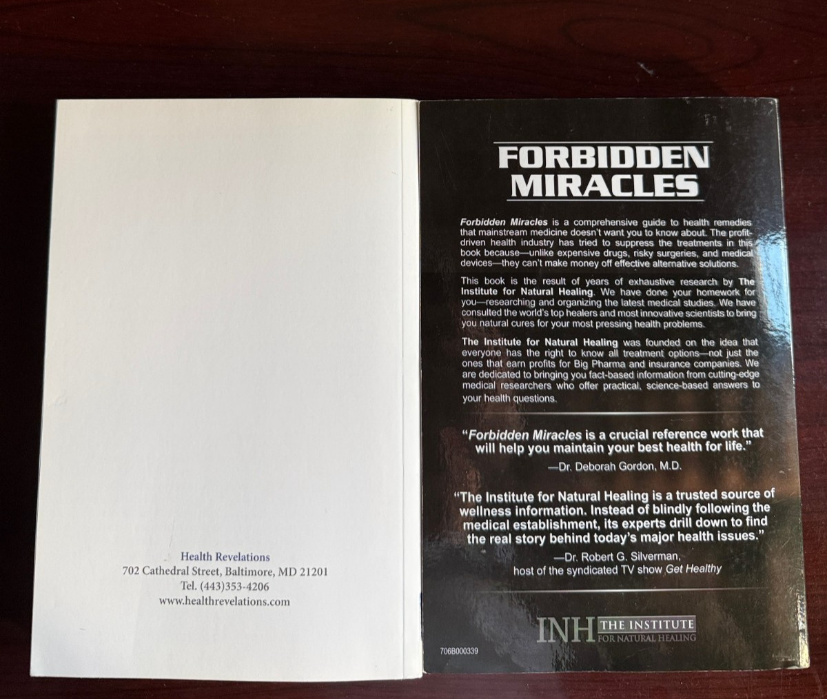 2 PB Lot: Forbidden Miracles & Natural Healing Encyclopedia Alternative Medicine
