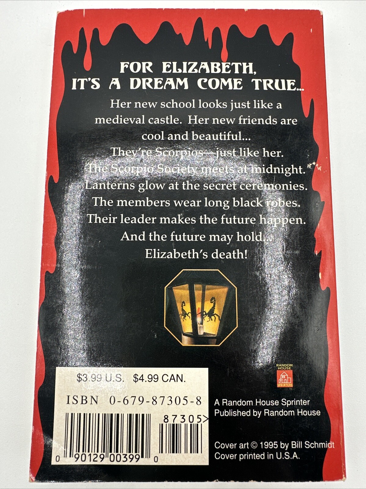 Zodiac Chillers The Scorpio Society First Print Carol Ellis Paperback 1995