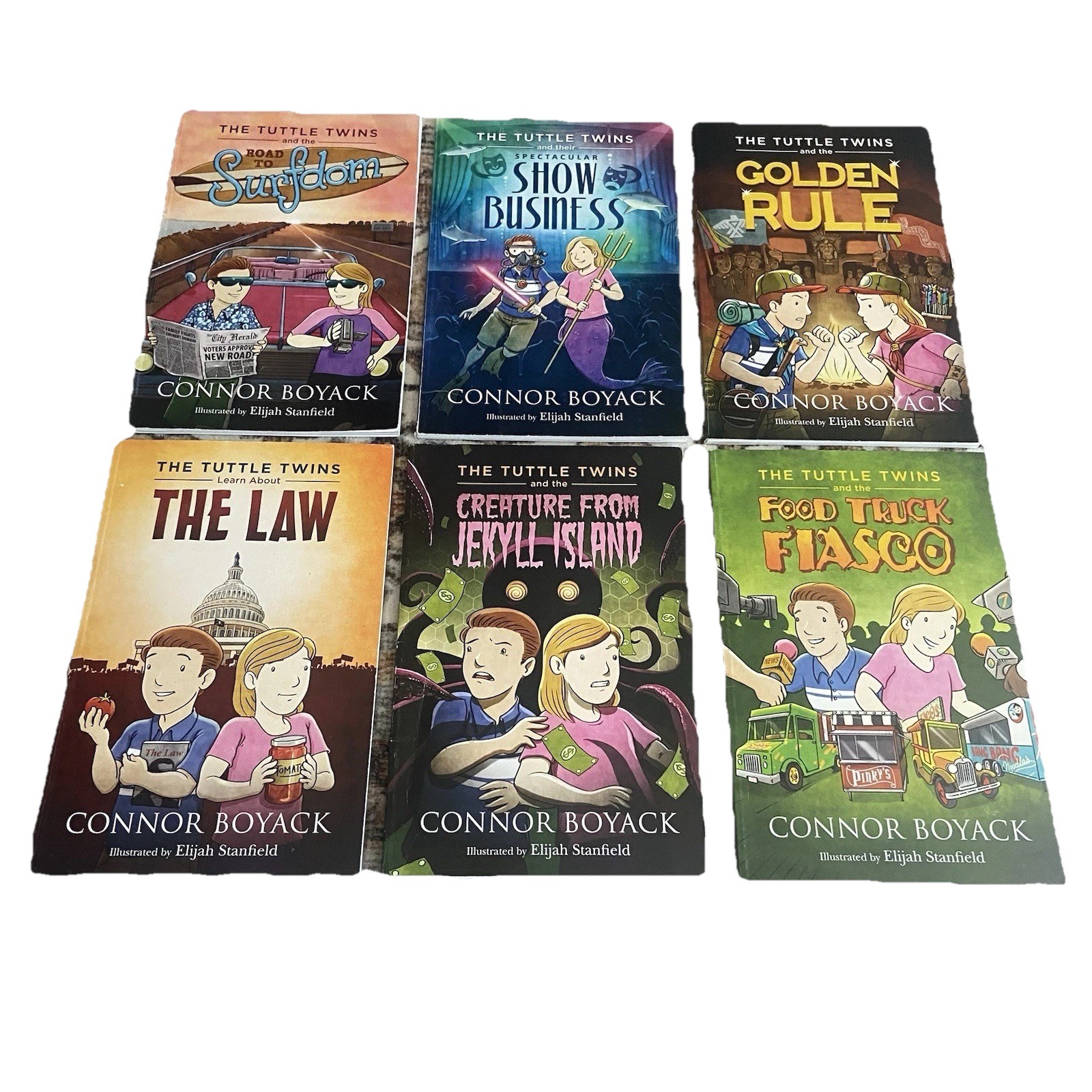 The Tuttle Twins Lot of 6 Books by Connor Boyack Illustrated Educational History