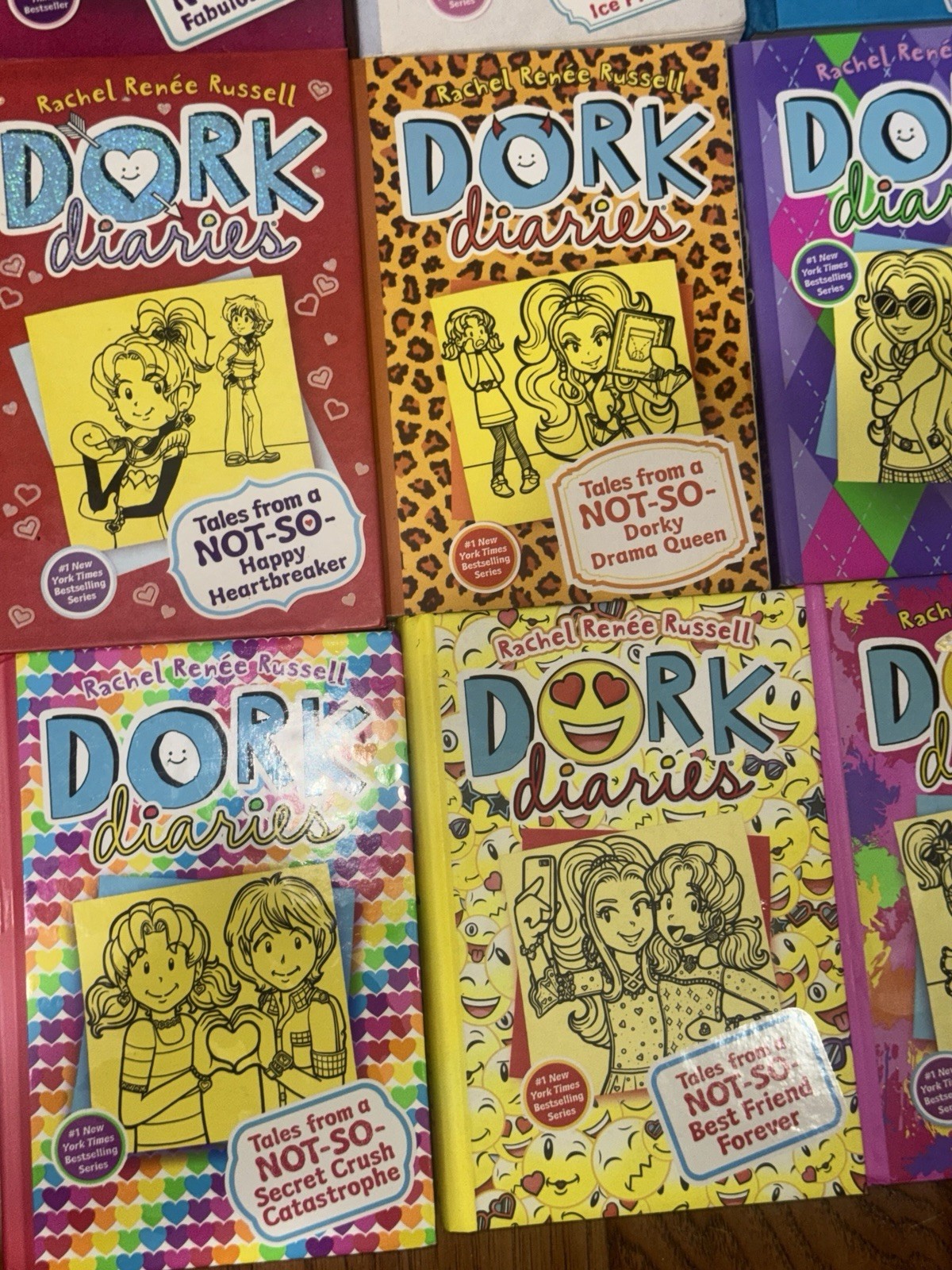 Dork Diaries 9 Book Lot Rachel Renee Russell #1 4 5 6 9 11 12 13 14 HC PB