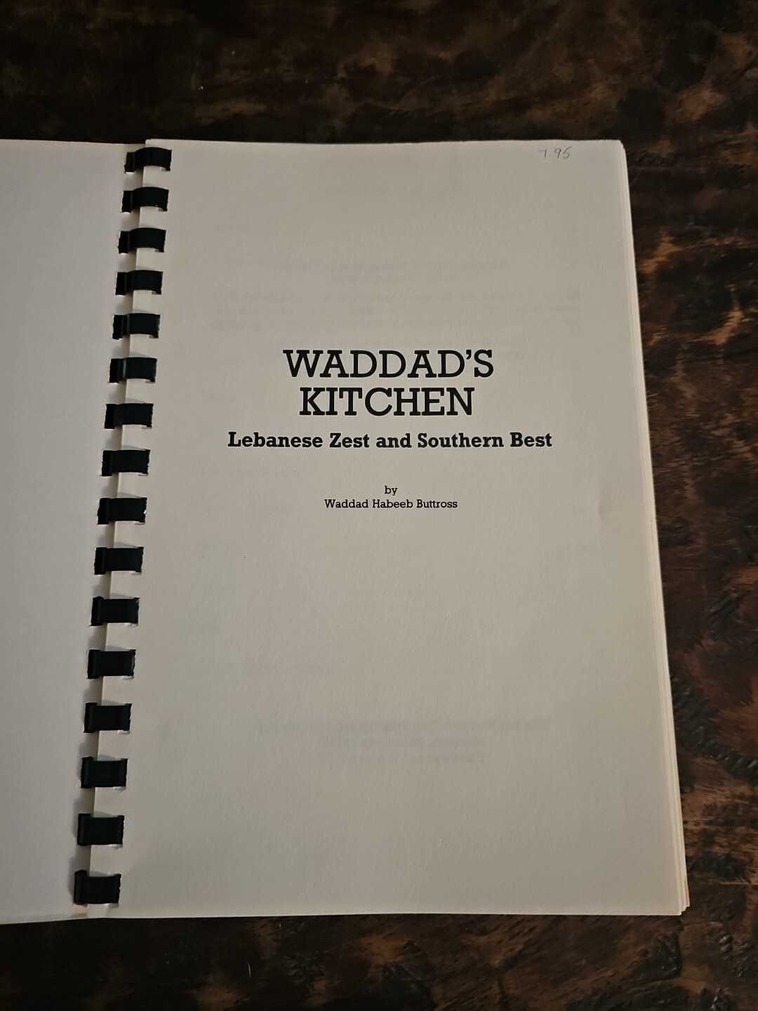 Waddad’s Kitchen Lebanese Zest Southern Best Cookbook 1982 By Waddad Buttross