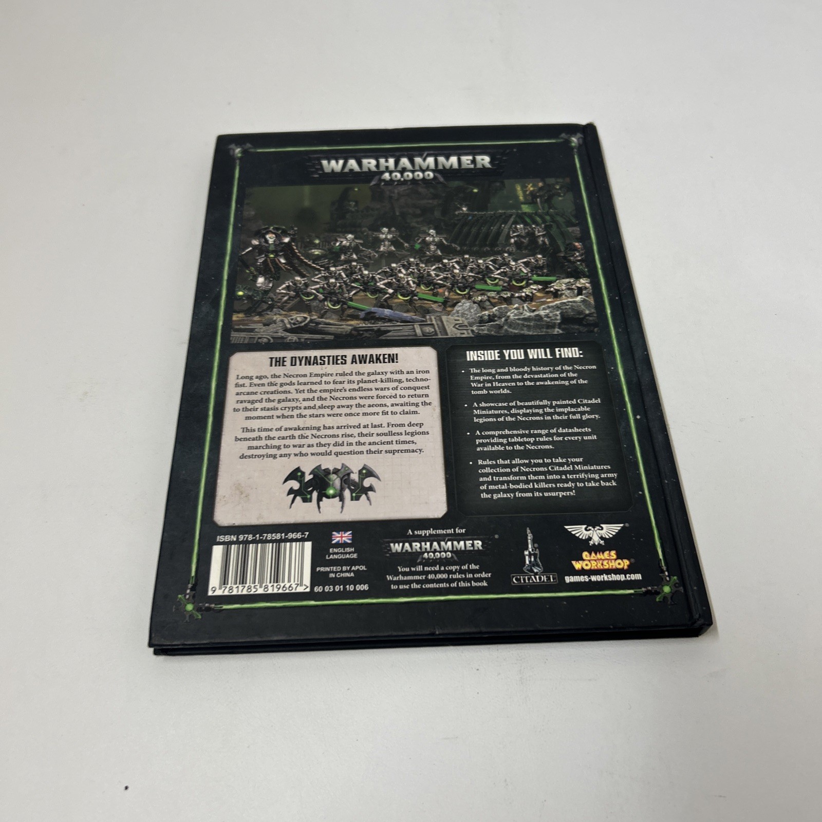 Warhammer 40K Codex NECRONS Games Workshop 7th Edition 2018