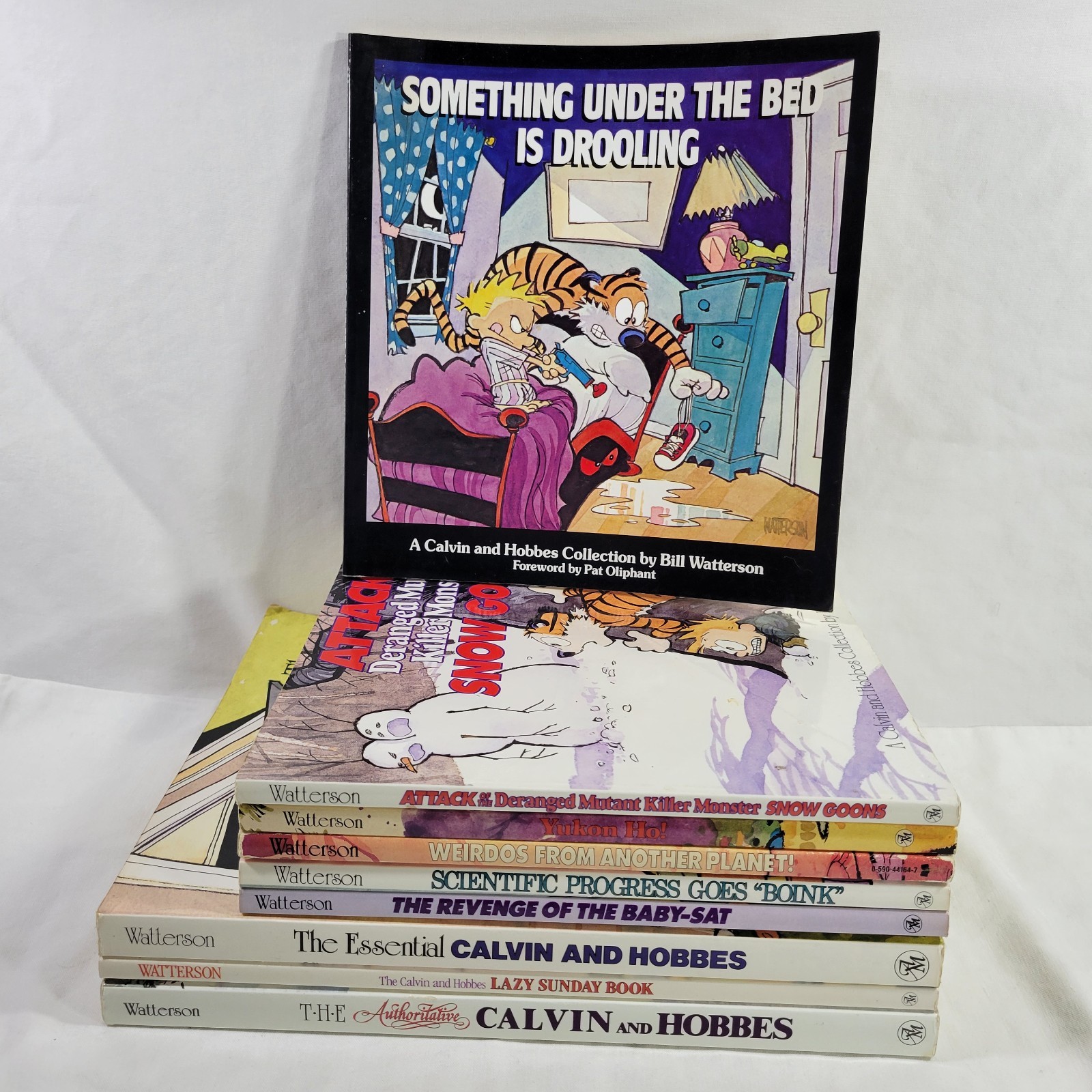 Calvin and Hobbes Book Lot Of 9 Paperbacks By Bill Watterson Cartoons USED