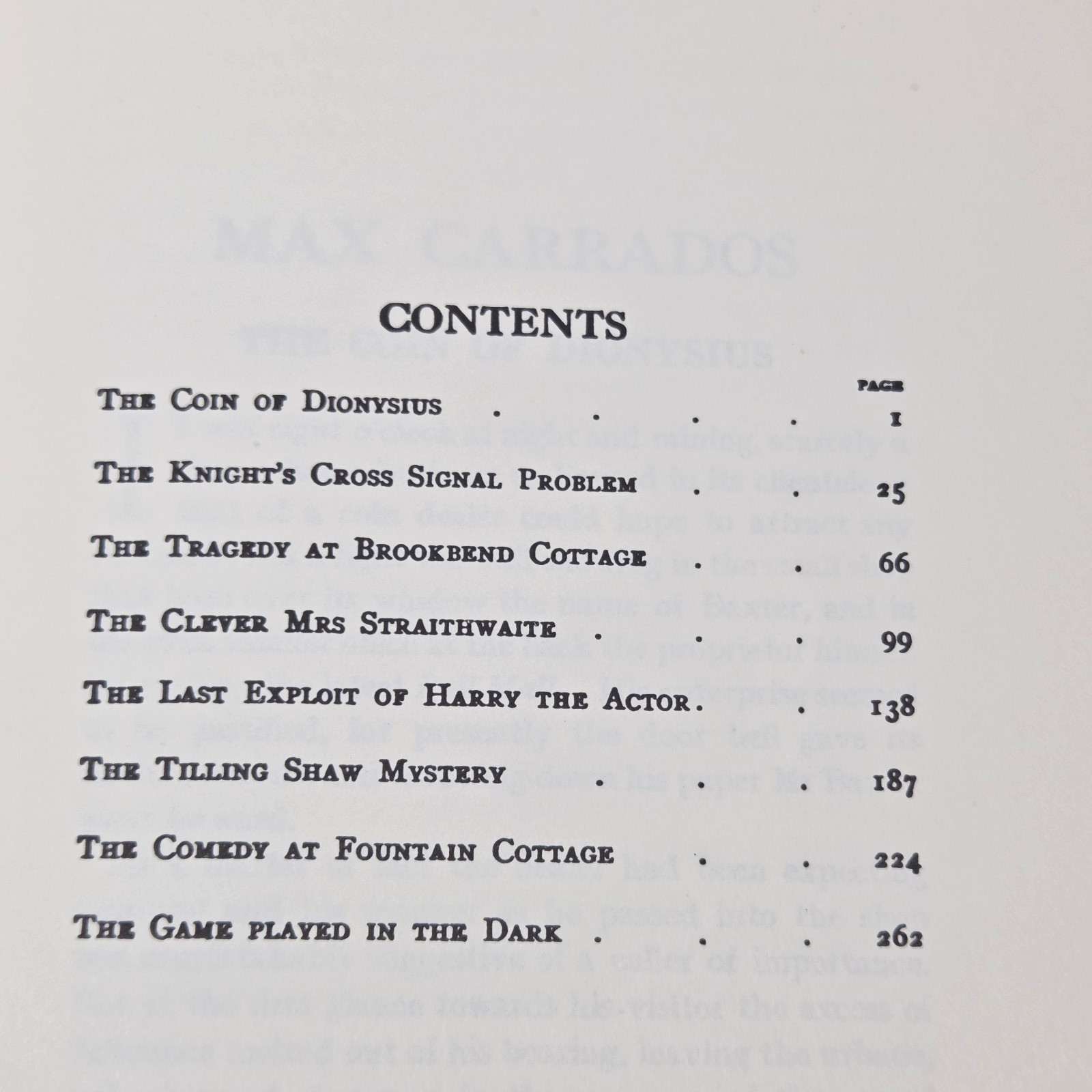 Max Carrados HC Vtg 1976 Detective Crime Short Stories Ernest Bramah