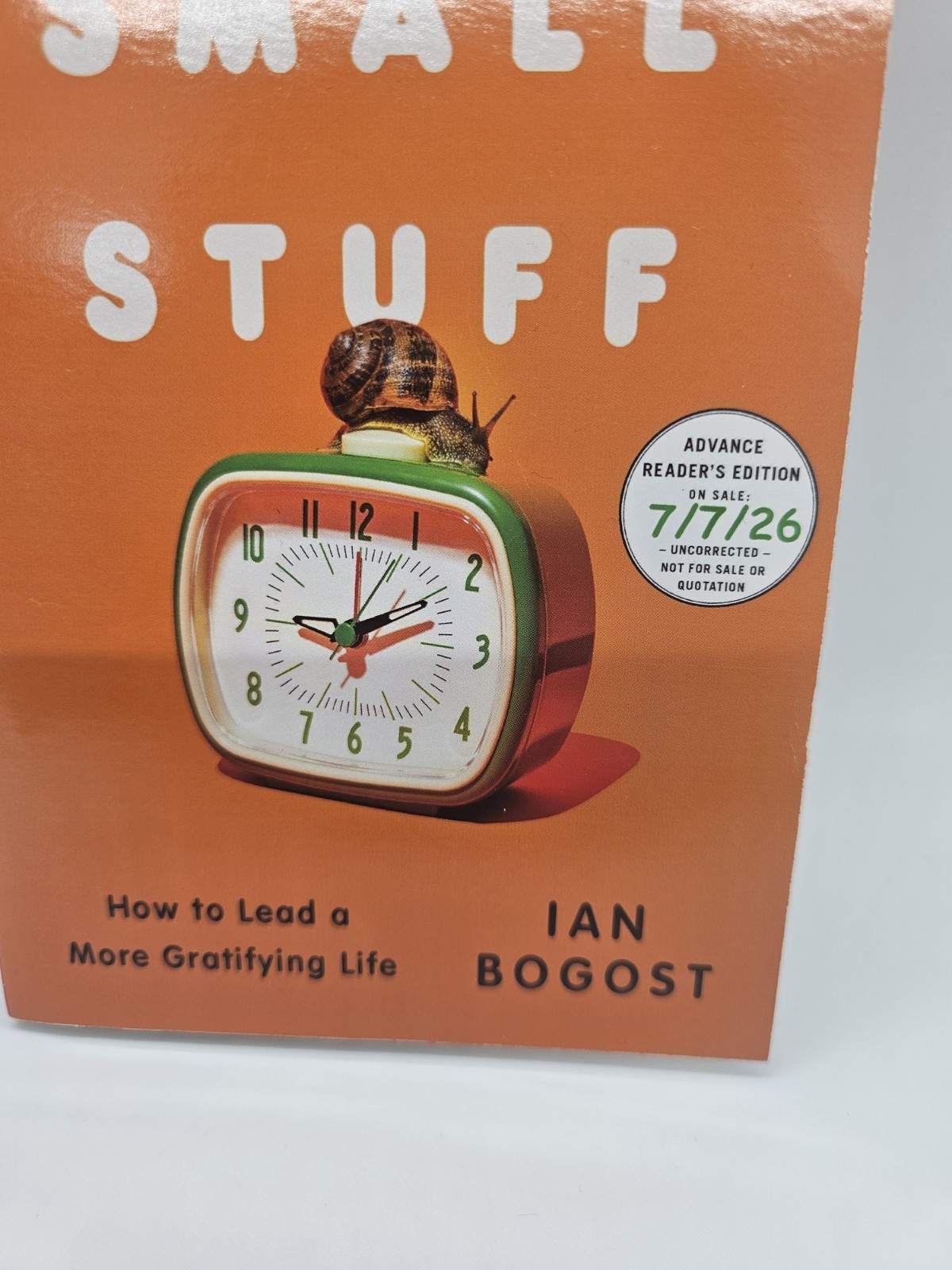 The Small Stuff: How to Lead a More Gratifying Life by Ian Bogost ARC 07/7/26 PB