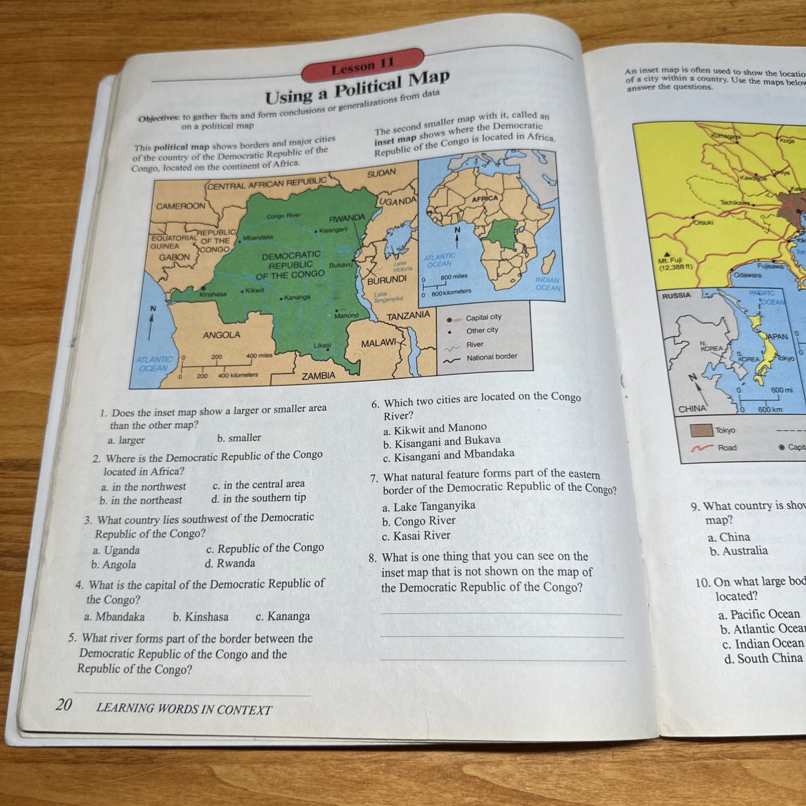 4 Maps Charts Graphs Levels D, E, F, and G Modern Curriculum Press US World pb