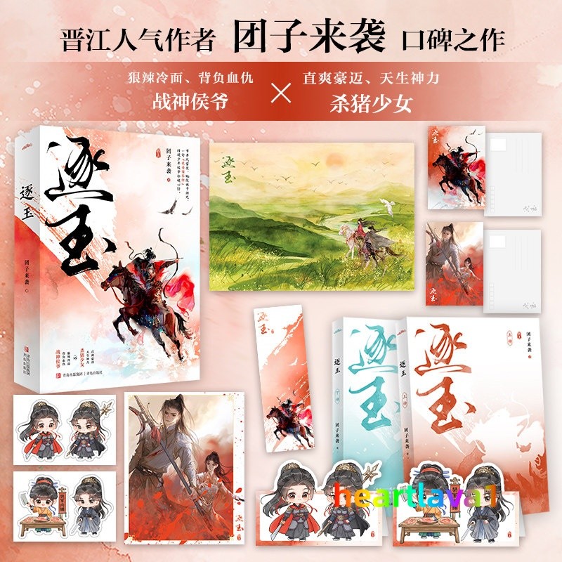 Zhu Yu Original Novel Books Love Story w/Poster Bookmark 逐玉 团子来袭著 张凌赫