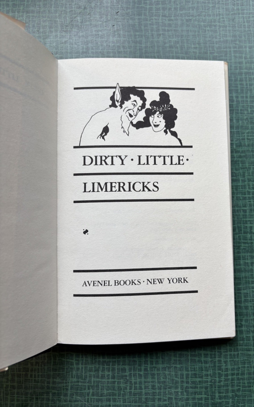 Dirty Little Limericks ~ Avenel Books (1980 Humor Poetry, Hardcover w/ DJ)