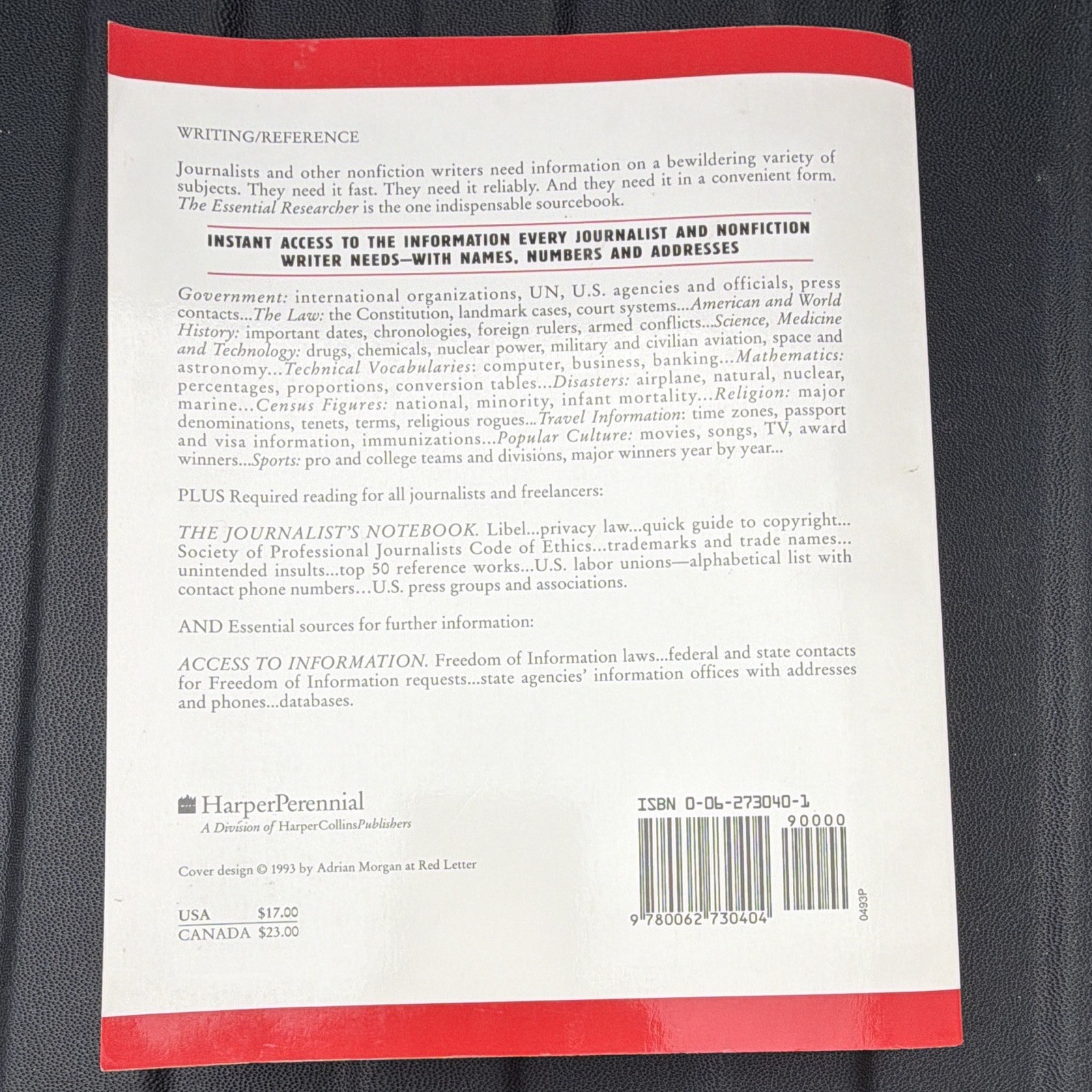 The Essential Researcher by Maureen Croteau & Wayne Worcester PB Harper 1993