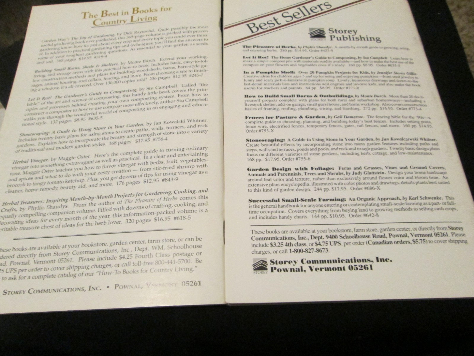 Storey Publishing Bulletin Lot of 7 A-9 A-21 A-61 A-96 A-97 A-100 A-119