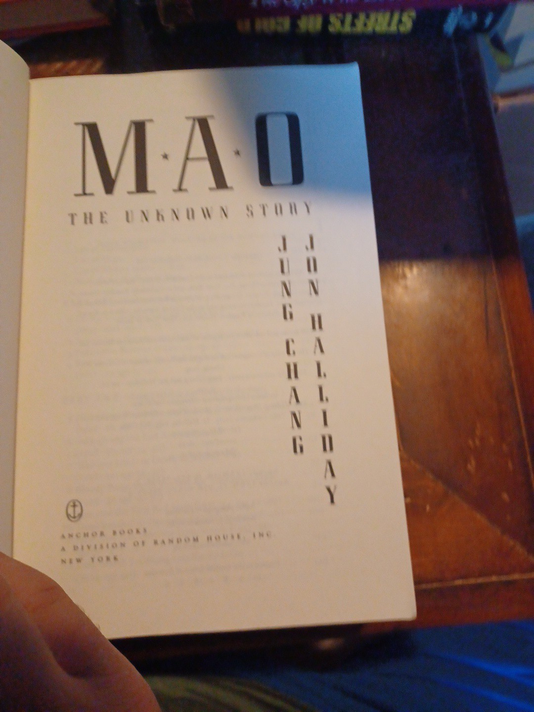 The Unknown Story Mao Jung Chang.