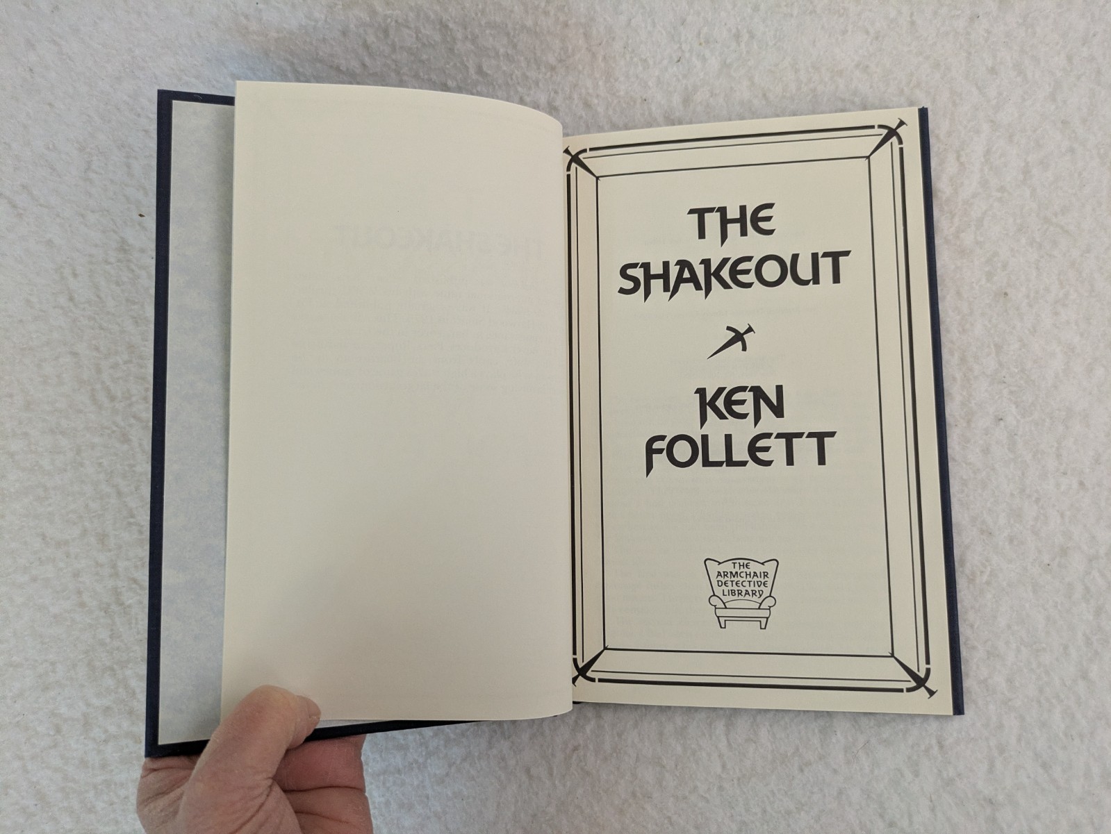 Lot of 2 KEN FOLLET Shakeout & Bear Raid Armchair Detective Collector’s Editions
