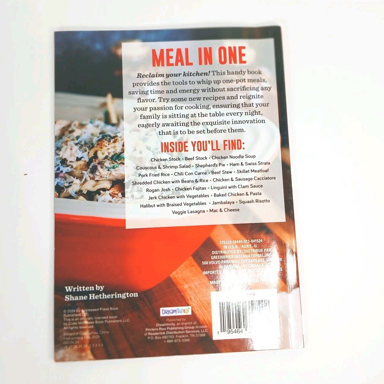 Lot of 4 DreamTivity Cookbooks Turkey, Meal In One, Boards + Bites, Pizza & Pita