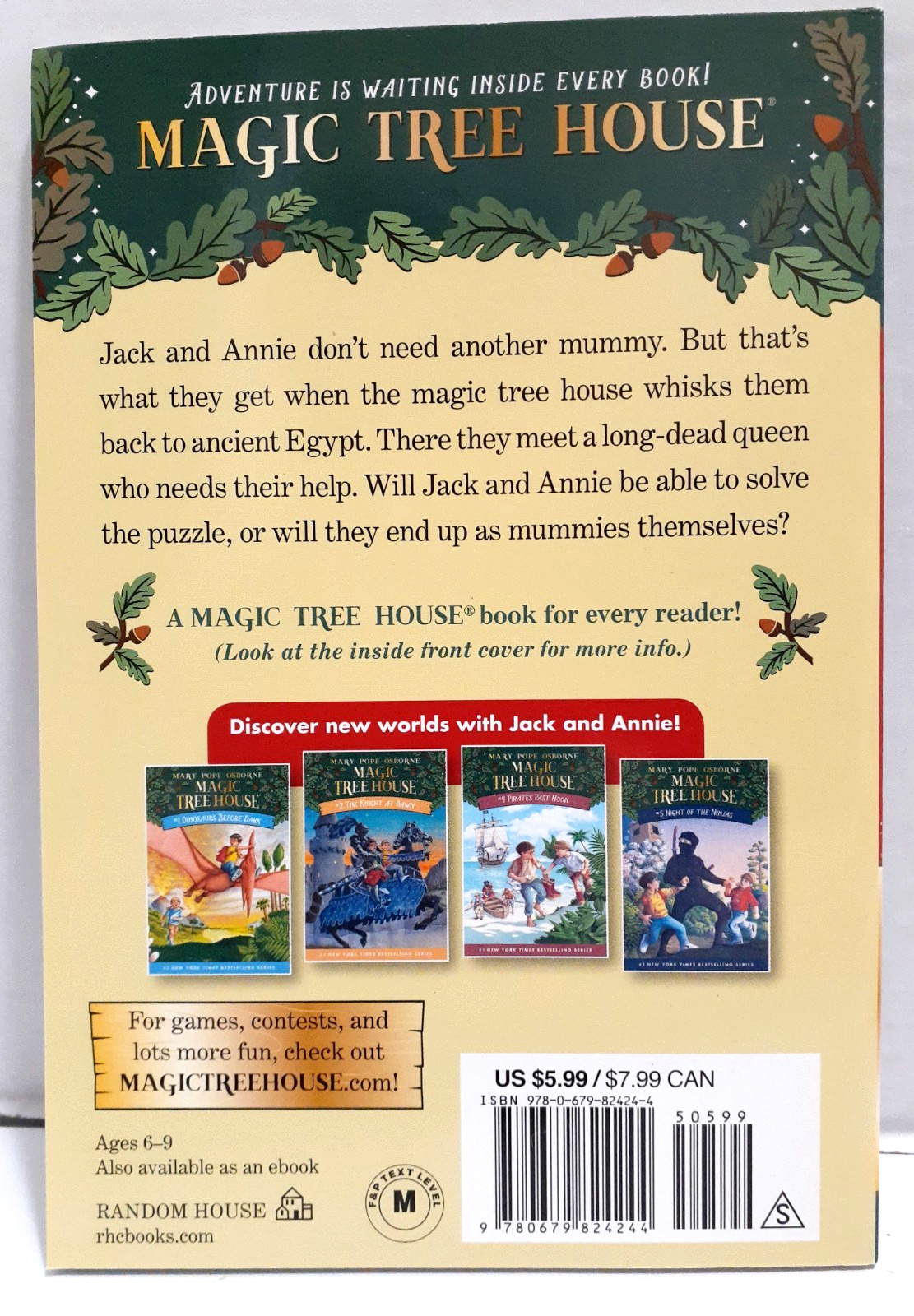 Magic Tree House Books 1-4 Mary Pope Osborne Random House Children Chapter Books