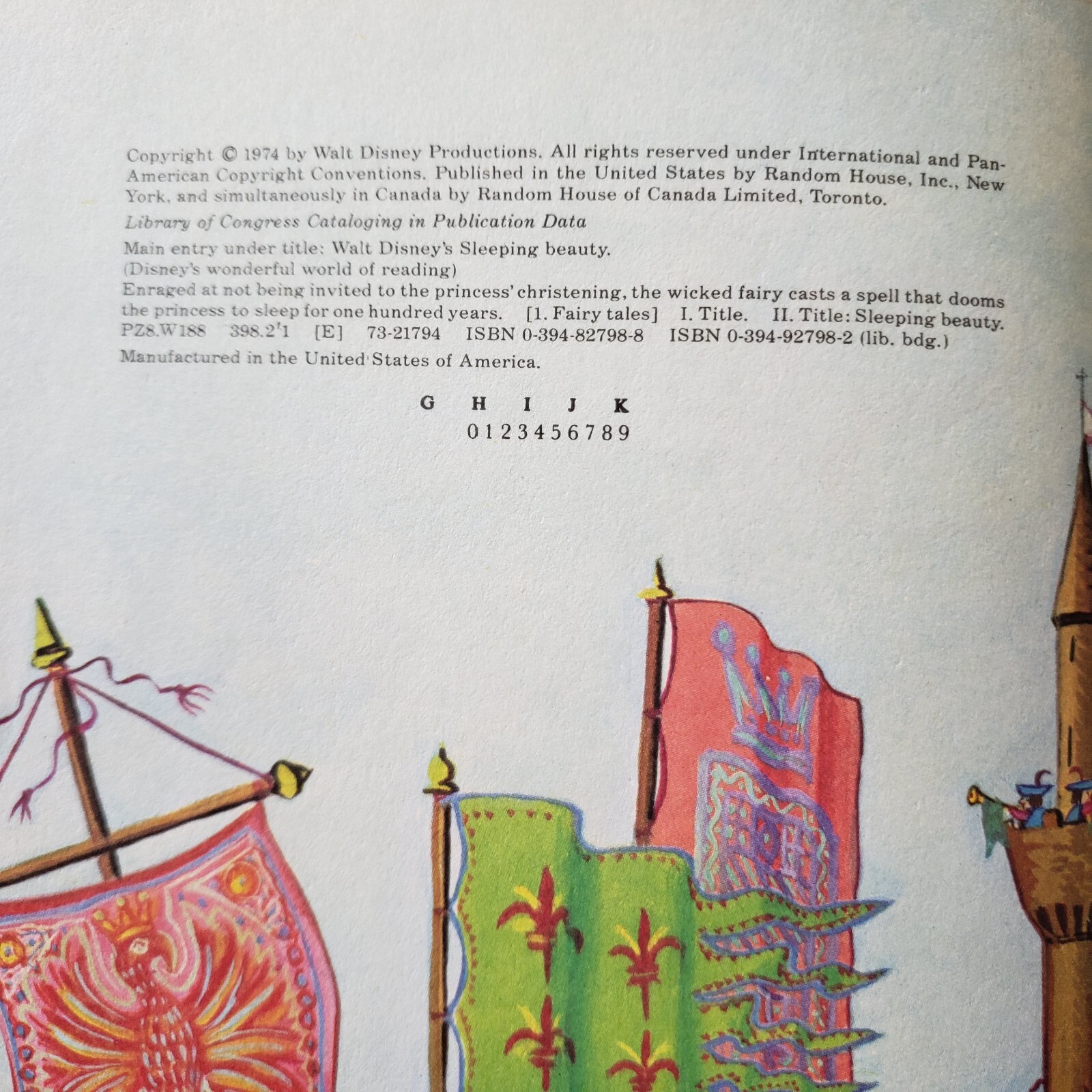 Walt Disney’s Sleeping Beauty Hardcover Copyright 1974 Walt Disney Productions