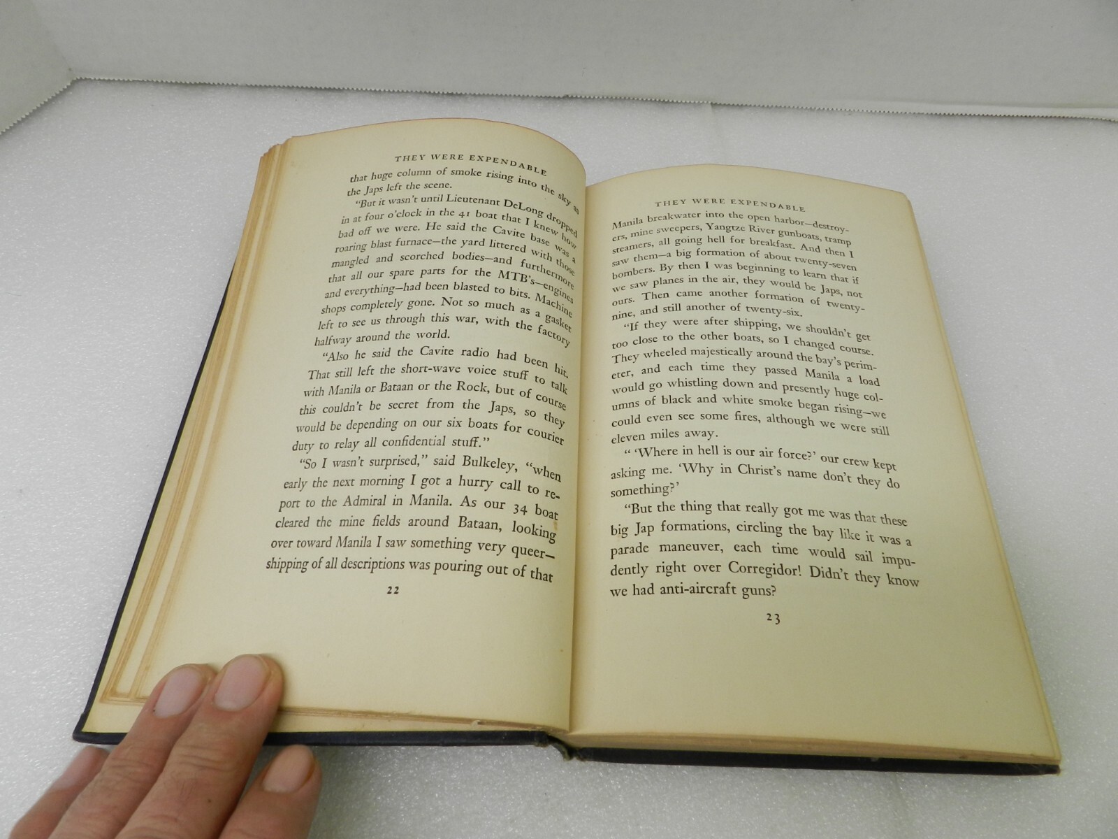 W.L. White They Were Expendable Harcourt, Brace And Company 1942 HC 1st Edition